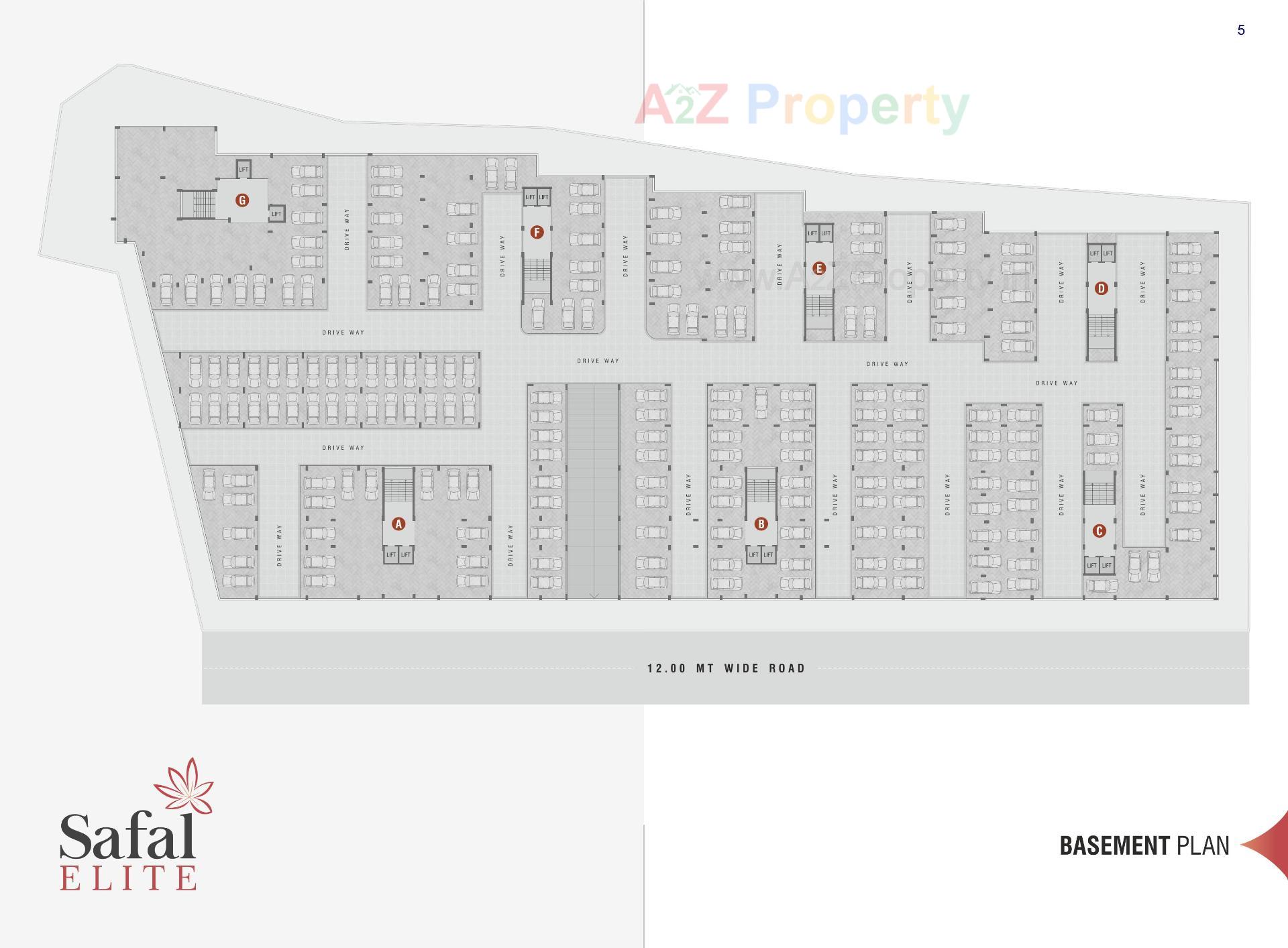 Layout of real estate project Safal Elite located at Kadi, Mehsana, Gujarat