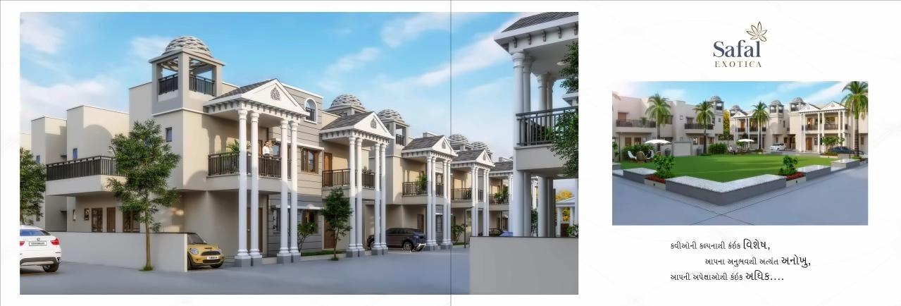 3D Elevation of real estate project Safal Exotica located at Kadi, Mehsana, Gujarat