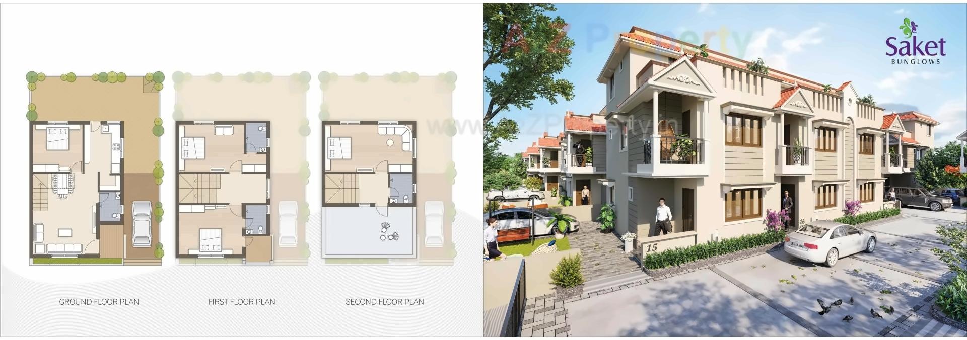  of real estate project Saket Bungalows located at Mehsana, Mehsana, Gujarat