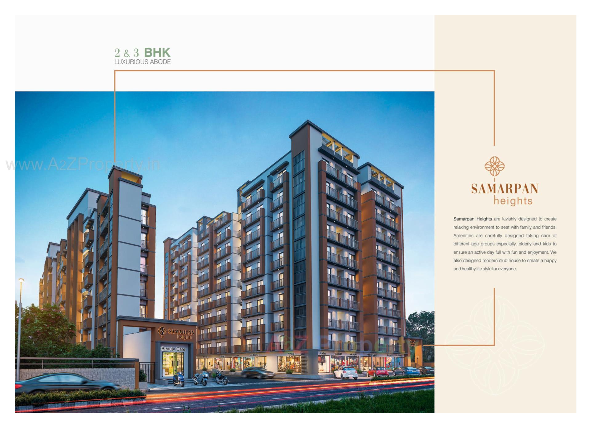 3D Elevation of real estate project Samarpan Heights located at Nagalpur, Mehsana, Gujarat