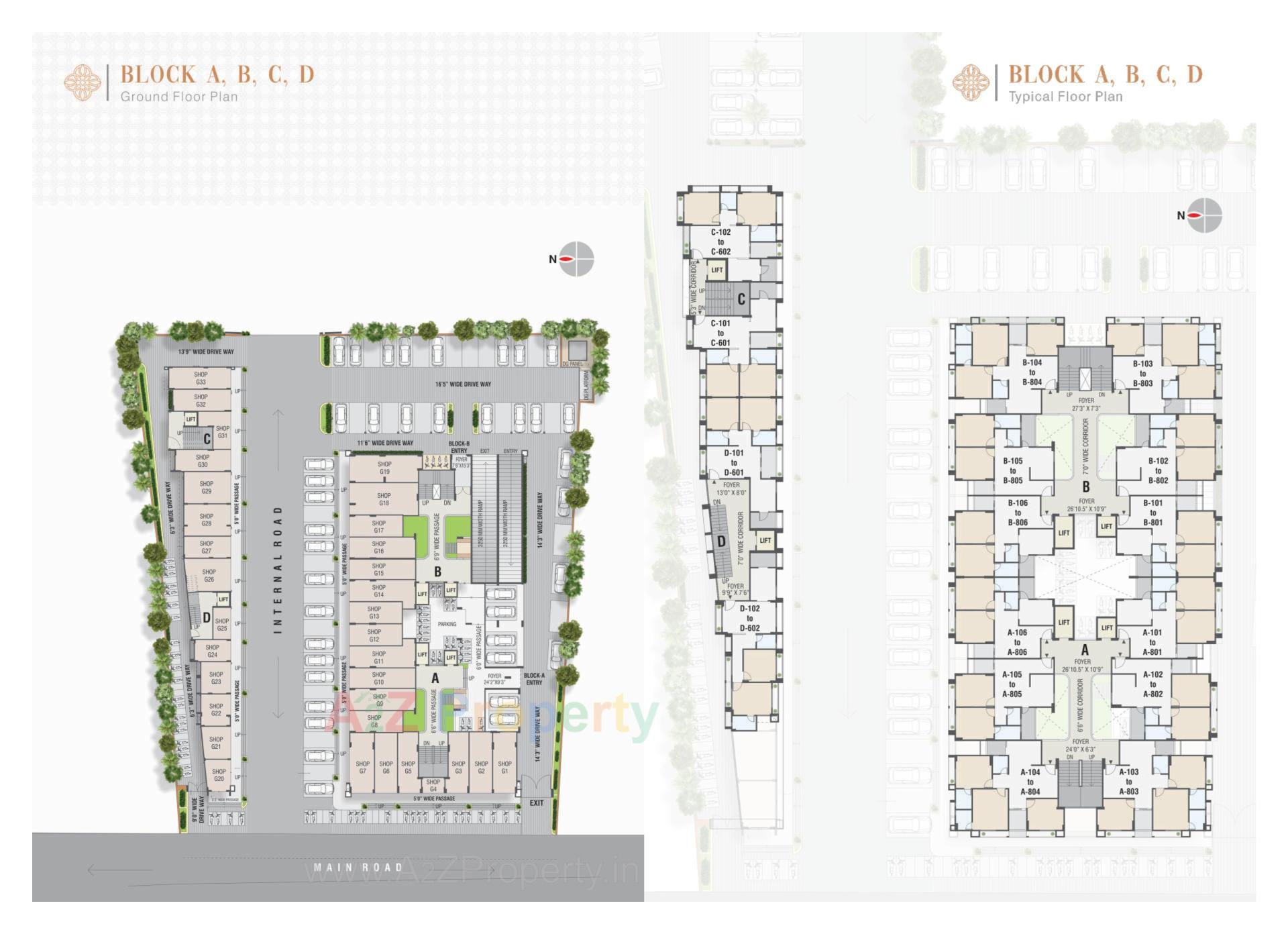 Layout of real estate project Samarpan Heights located at Nagalpur, Mehsana, Gujarat