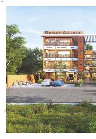 Elevation of real estate project Samay Arcade located at Unjha, Mehsana, Gujarat