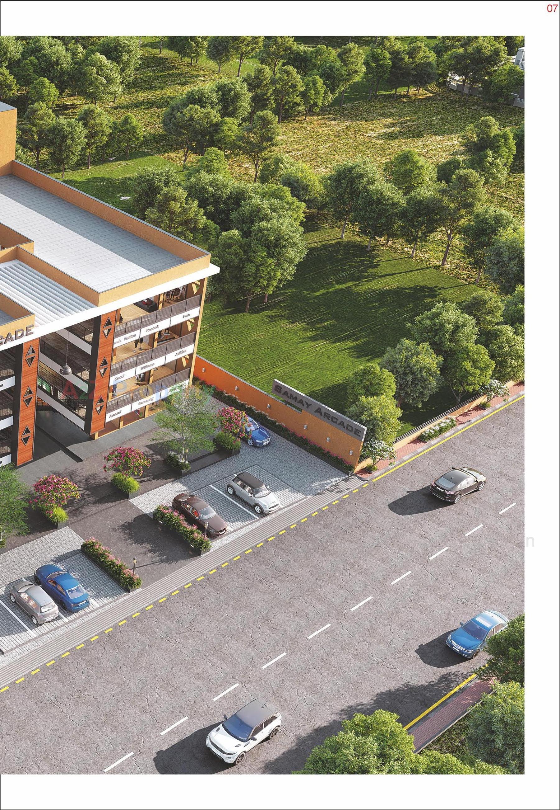 3D Elevation of real estate project Samay Arcade located at Unjha, Mehsana, Gujarat
