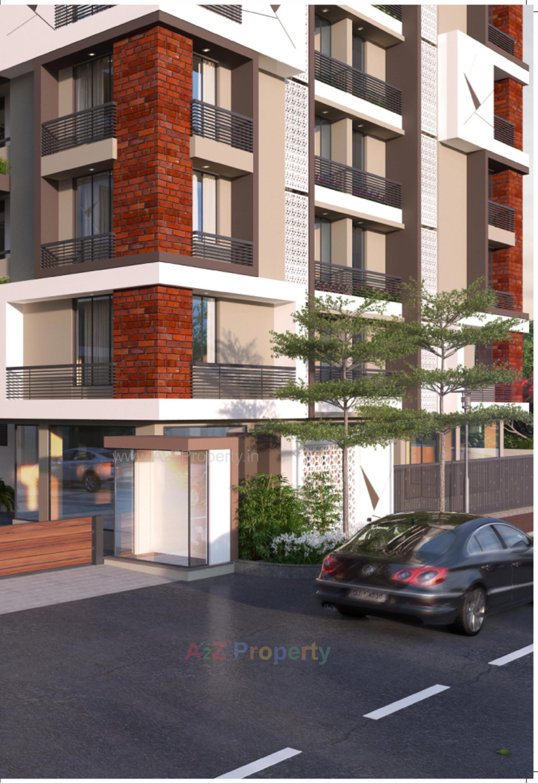 3D Elevation of real estate project Saundarya Skylon located at Mehsana, Mehsana, Gujarat