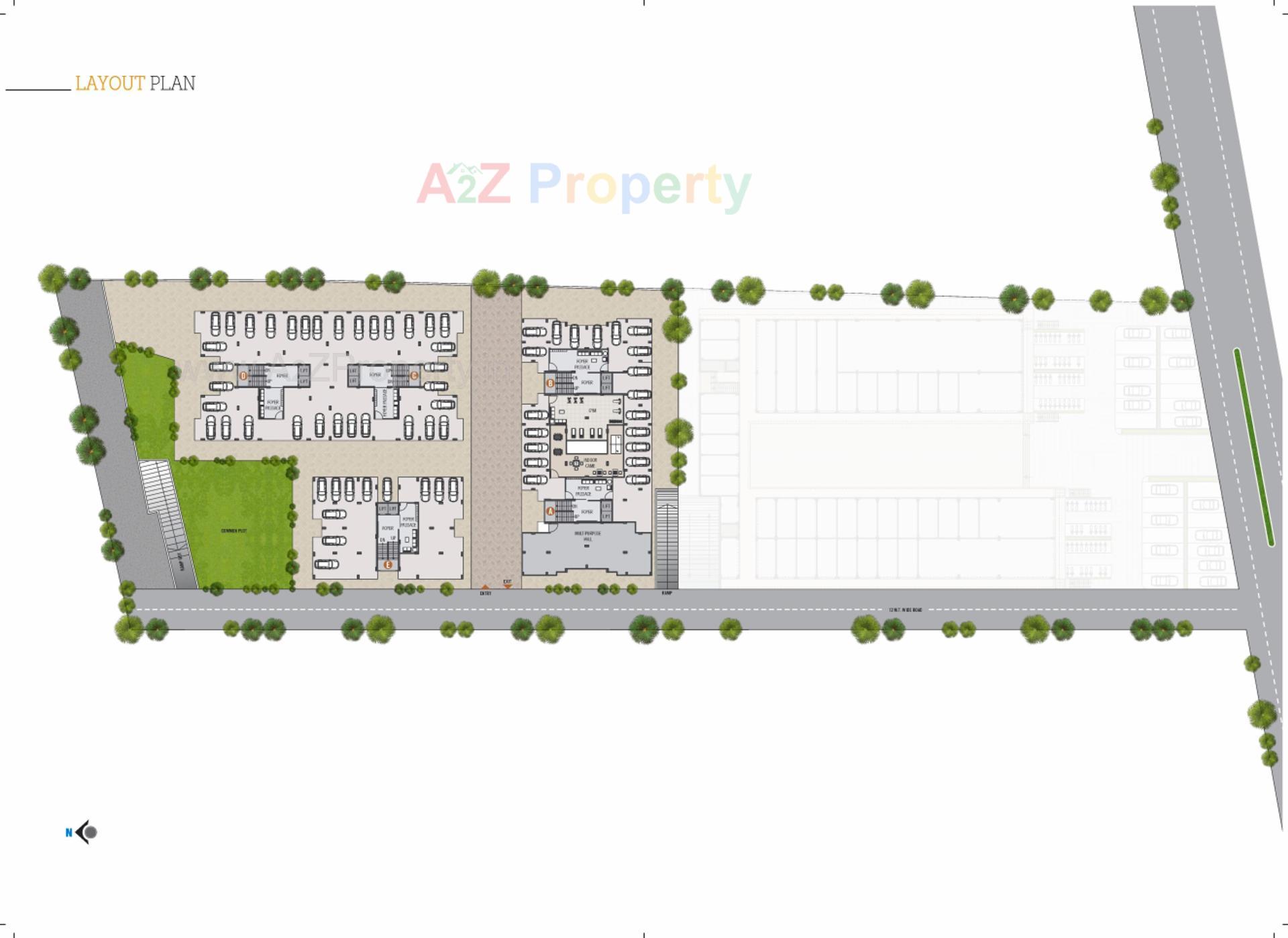 Layout of real estate project Saundarya Skylon located at Mehsana, Mehsana, Gujarat