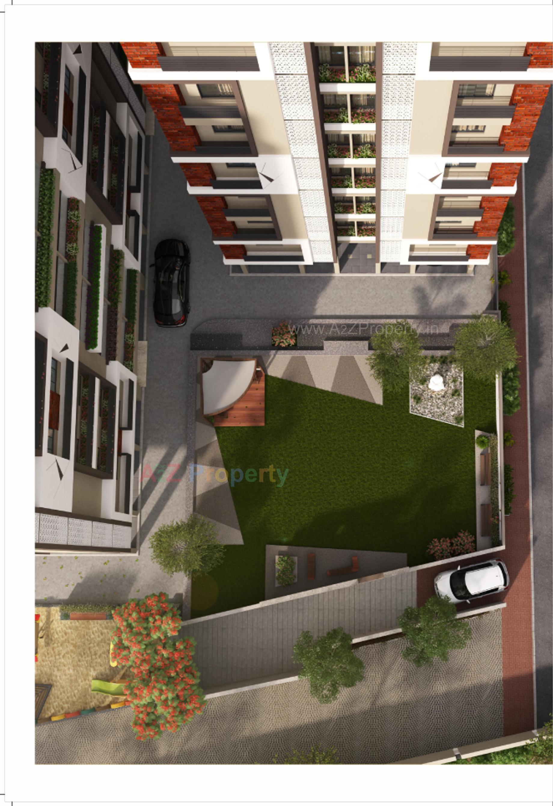3D Elevation of real estate project Saundarya Skylon located at Mehsana, Mehsana, Gujarat