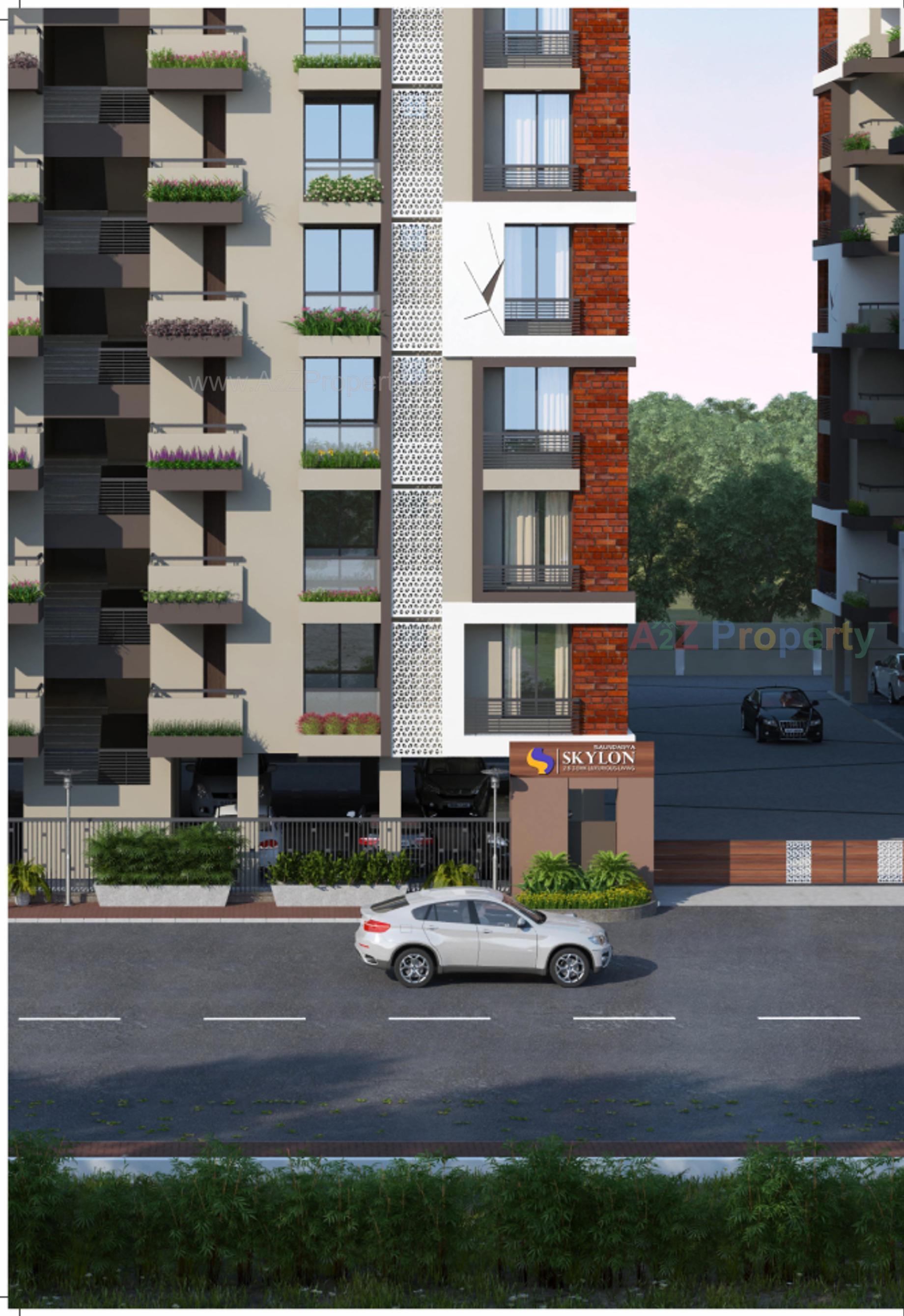 3D Elevation of real estate project Saundarya Skylon located at Mehsana, Mehsana, Gujarat