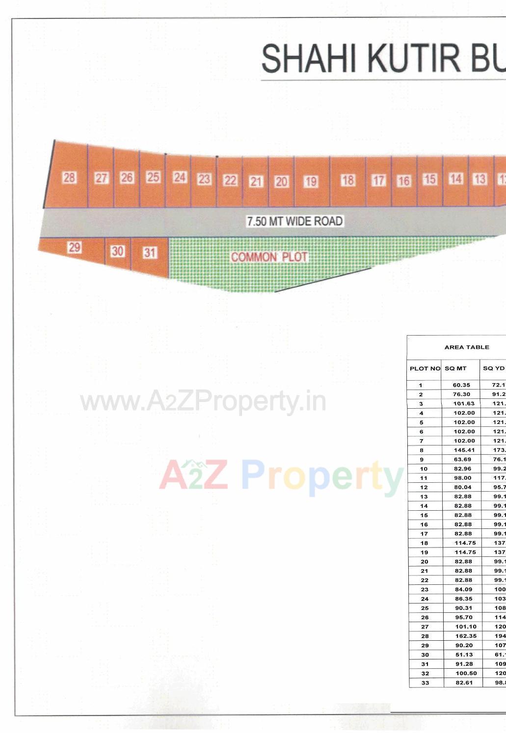 Layout of real estate project Shahi Kutir Bunglows located at Visnagar, Mehsana, Gujarat