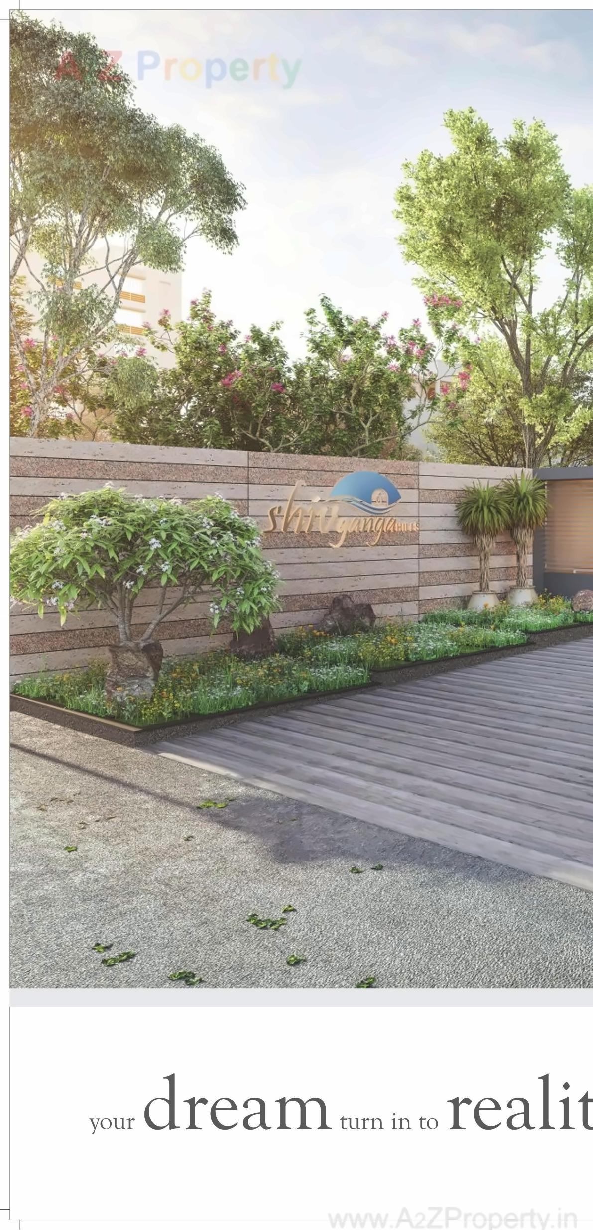 3D Elevation of real estate project Shiv Ganga Hills located at Kadi, Mehsana, Gujarat