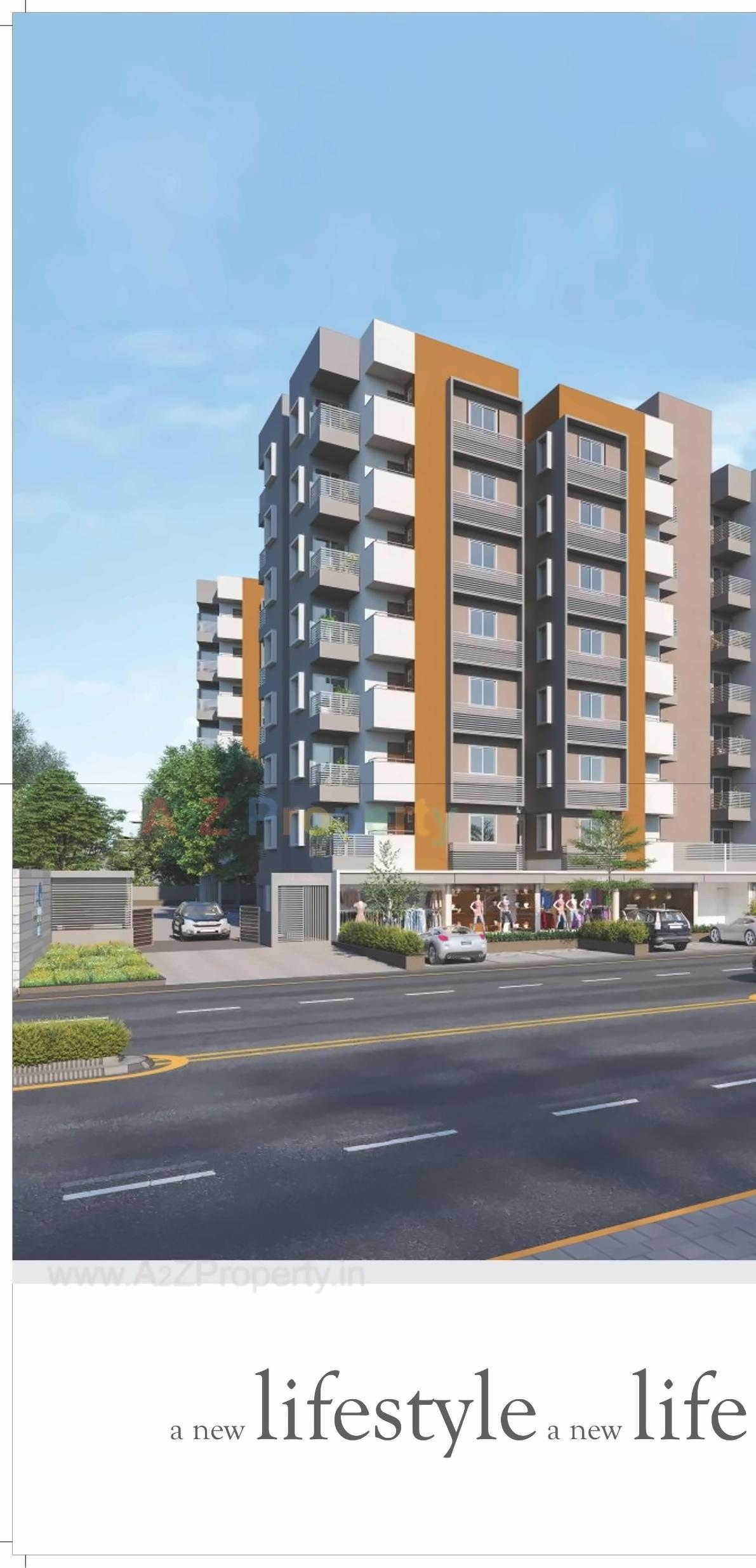 3D Elevation of real estate project Shiv Ganga Hills located at Kadi, Mehsana, Gujarat