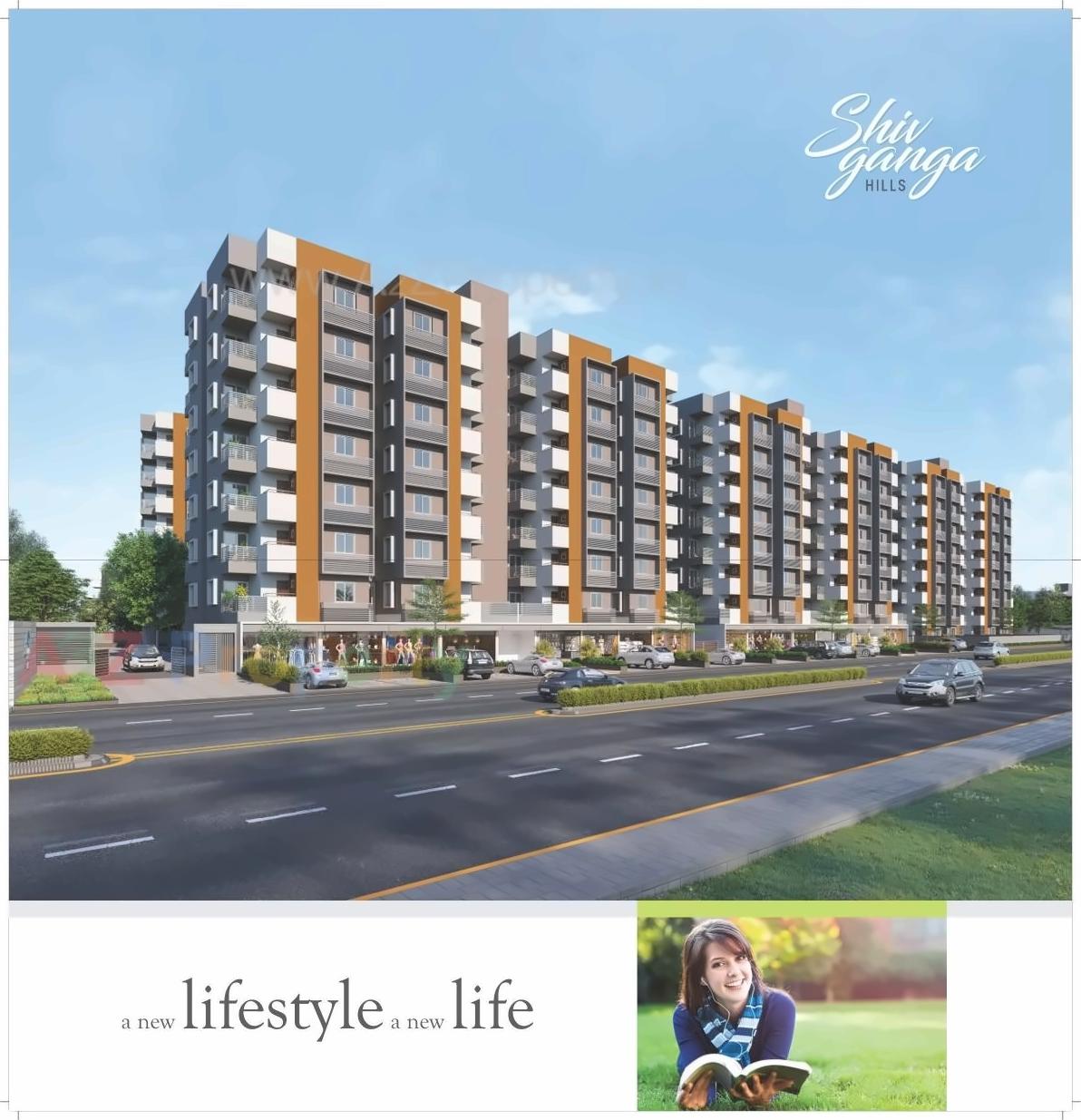 3D Elevation of real estate project Shiv Ganga Hills located at Kadi, Mehsana, Gujarat