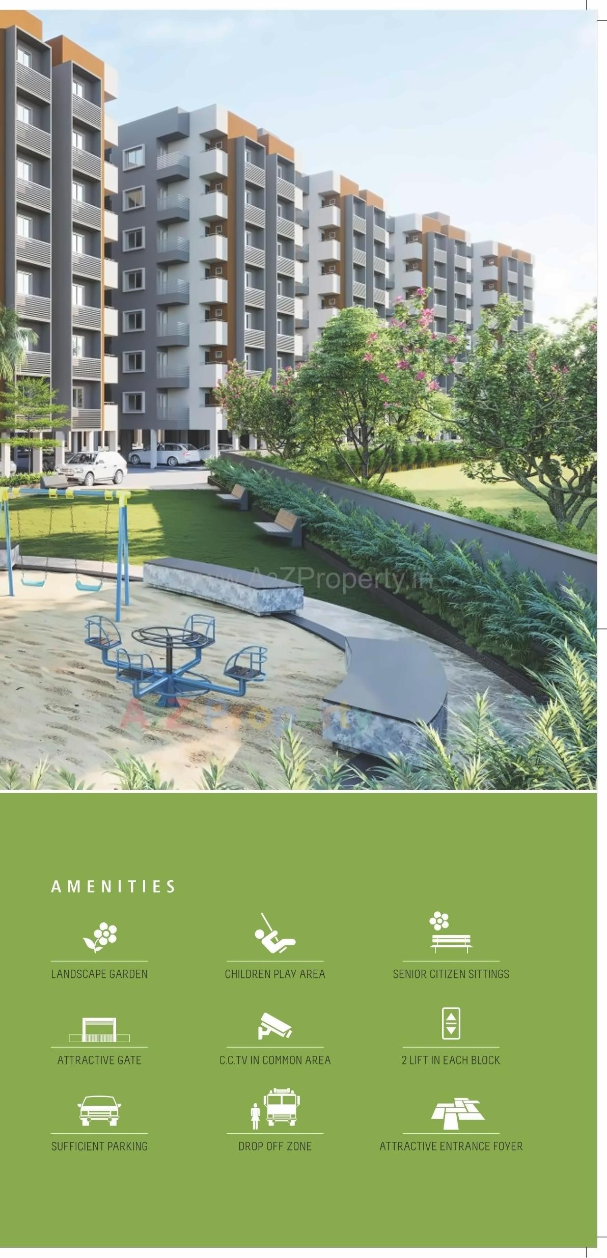 3D Elevation of real estate project Shiv Ganga Hills located at Kadi, Mehsana, Gujarat