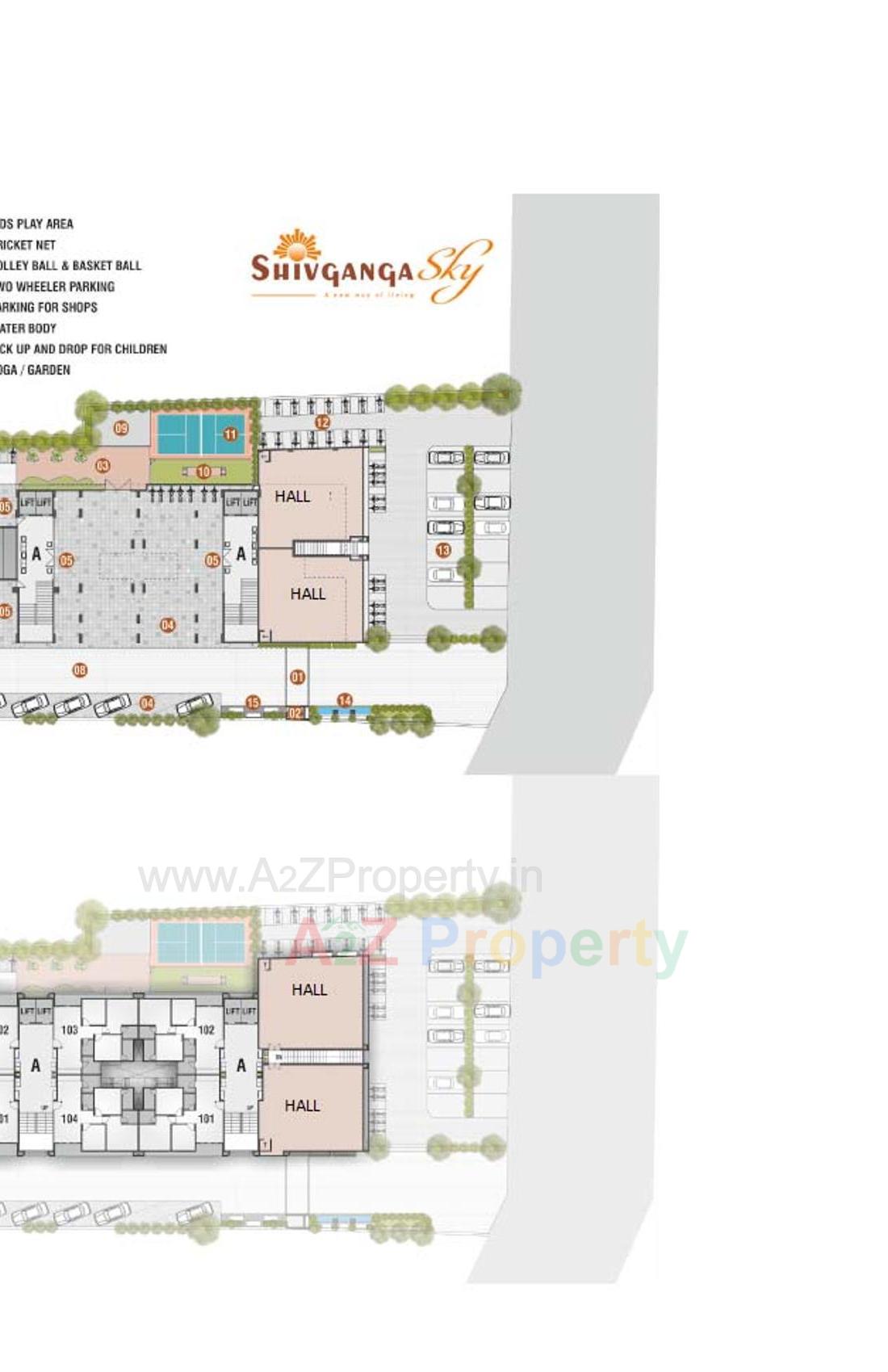 Layout of real estate project Shiv Ganga Sky located at Nagalpur, Mehsana, Gujarat