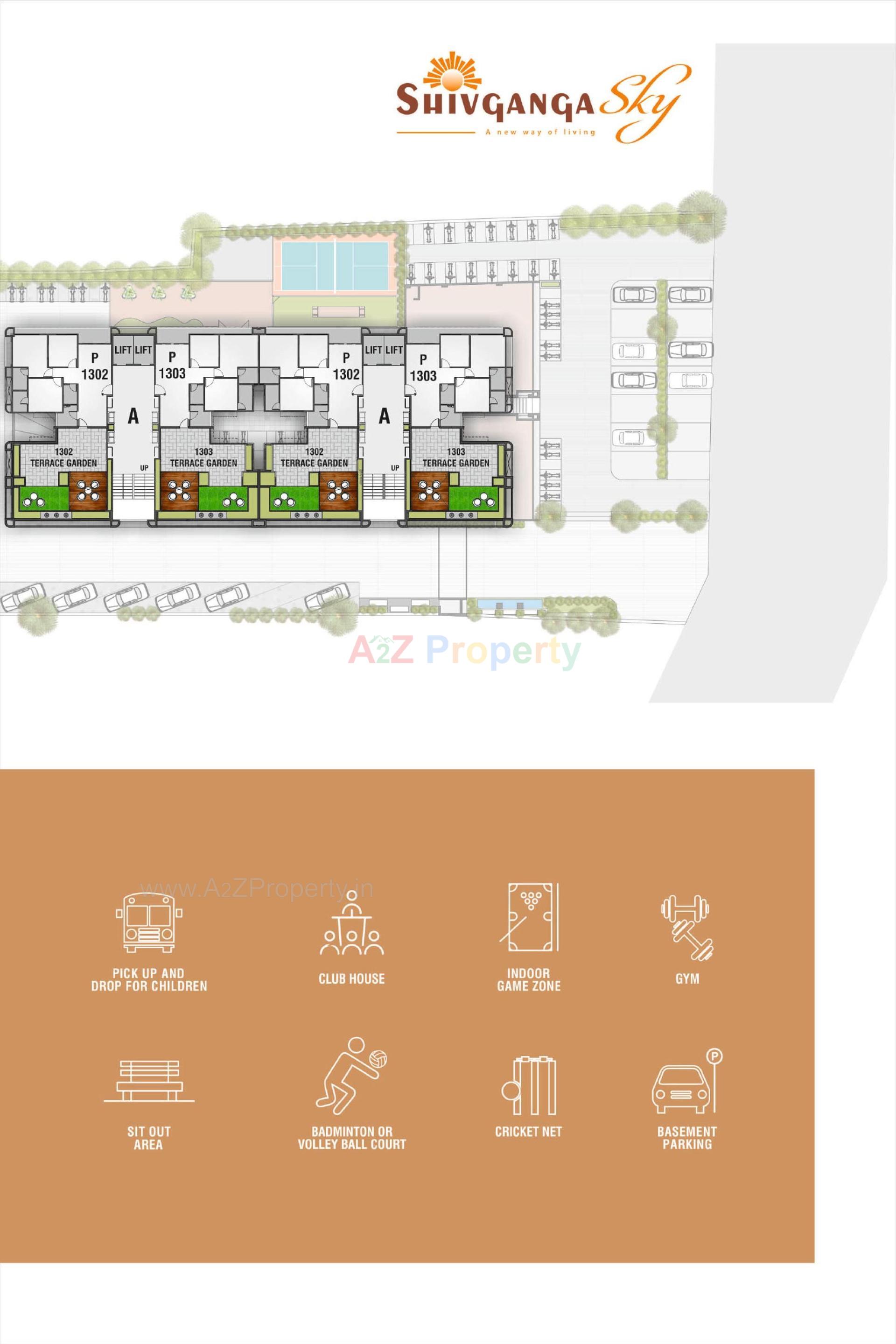 Layout of real estate project Shiv Ganga Sky located at Nagalpur, Mehsana, Gujarat