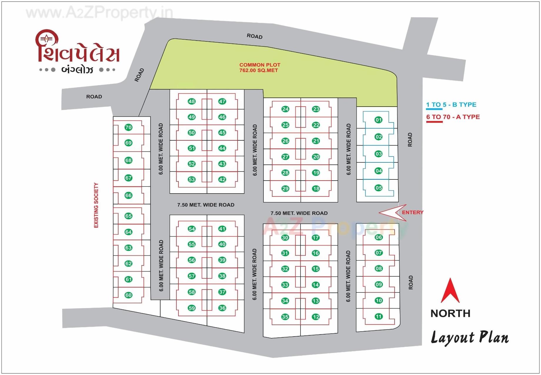 Layout of real estate project Shiv Palace located at Kadi, Mehsana, Gujarat