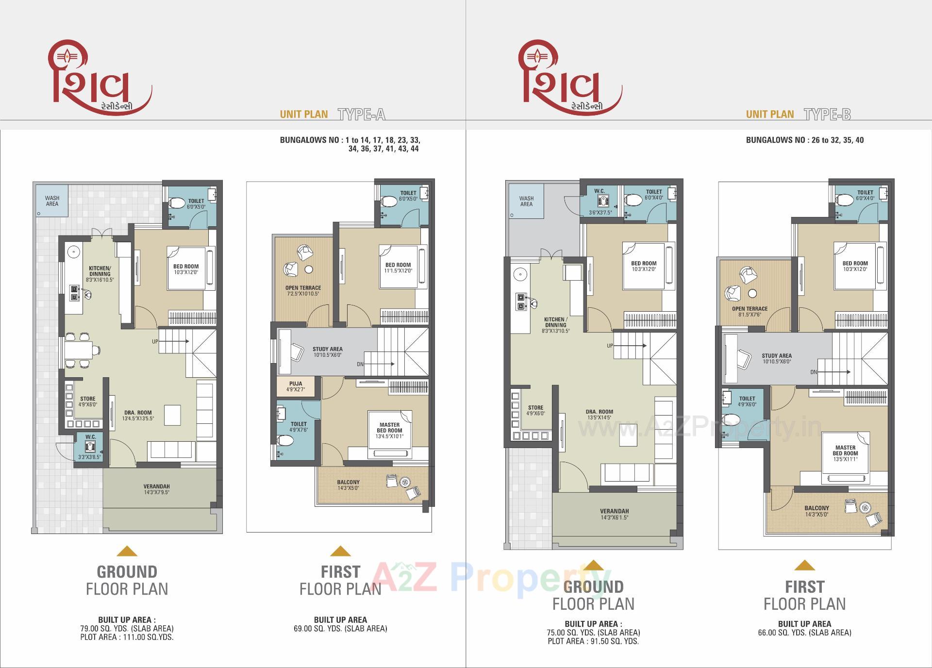 Layout of real estate project Shiv Residency located at Kadi, Mehsana, Gujarat