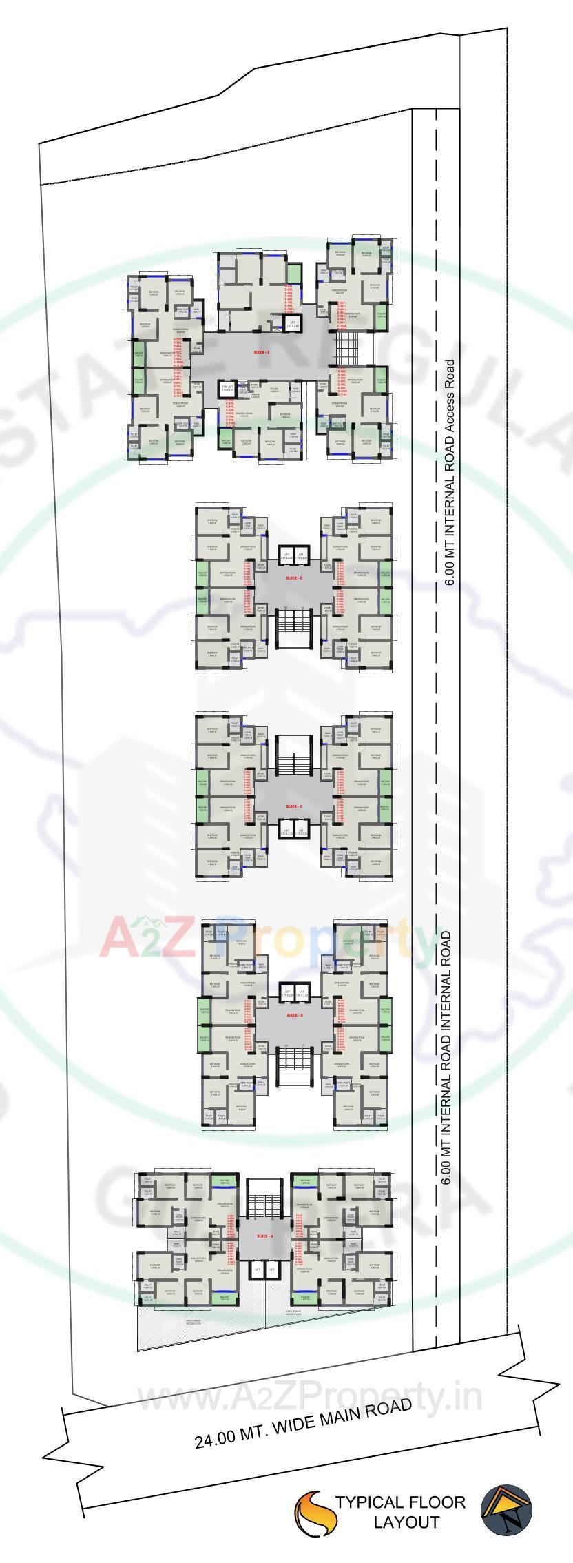 Layout of real estate project Shivalik Glorious located at Nagalpur, Mehsana, Gujarat