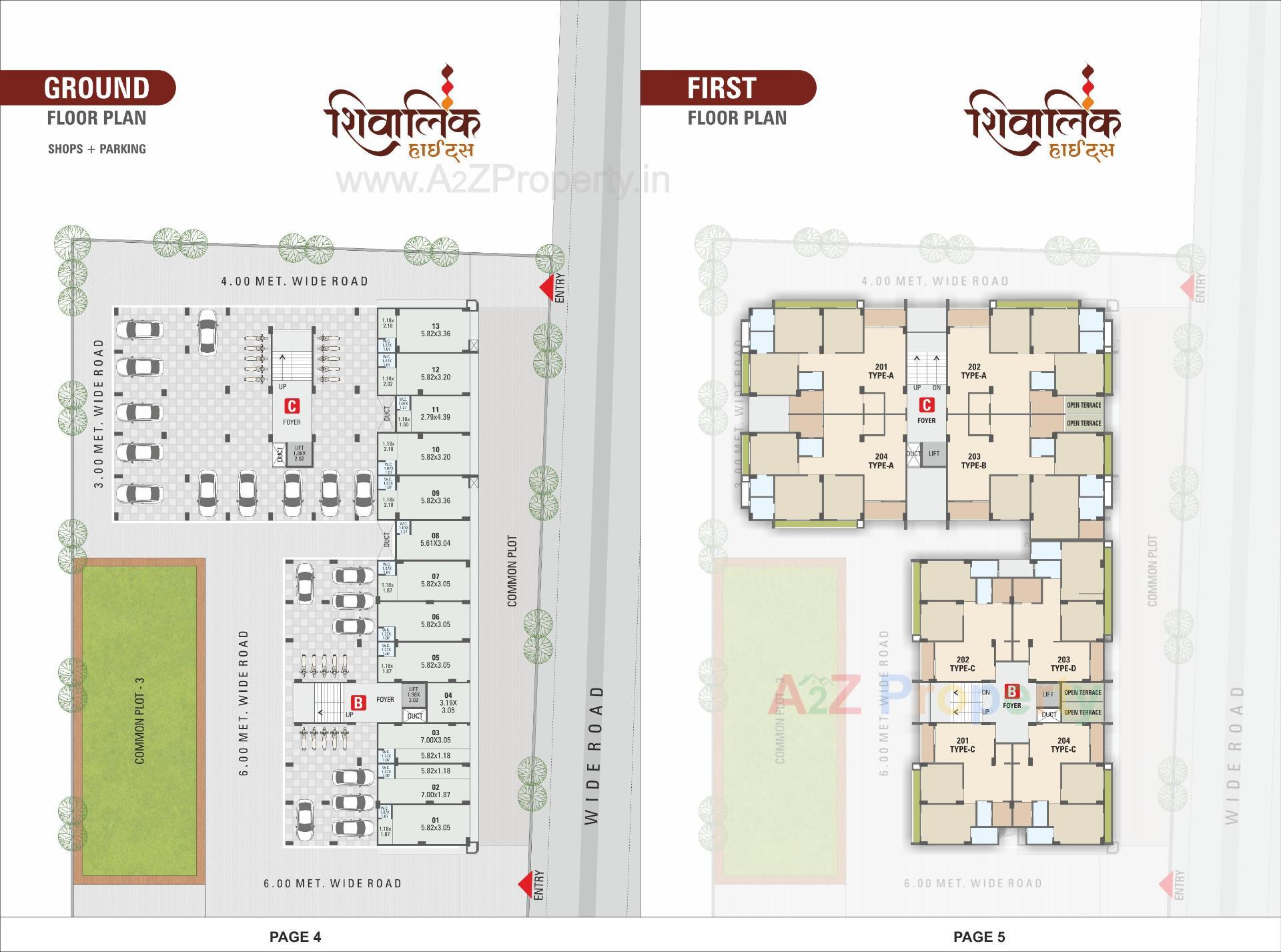 Layout of real estate project Shivalik Residency   Shivalik Heights located at Kadi, Mehsana, Gujarat