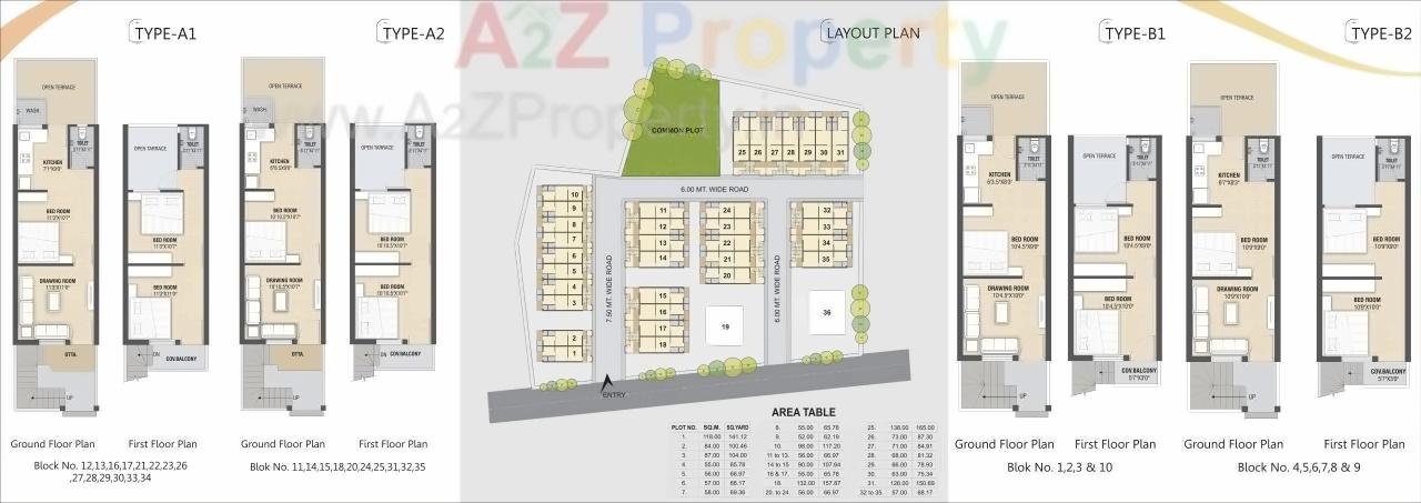 Layout of real estate project Shivay Residency located at Kadi, Mehsana, Gujarat