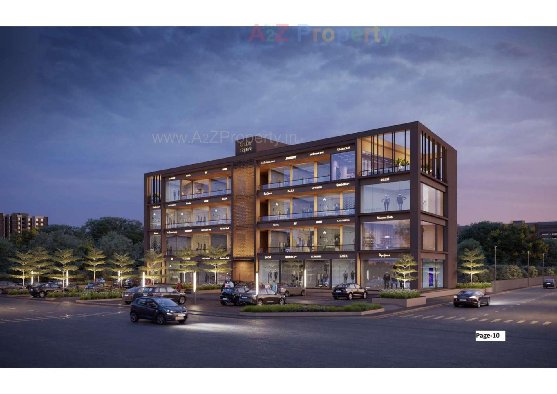 3D Elevation of real estate project Shoolin Square located at Unjha, Mehsana, Gujarat
