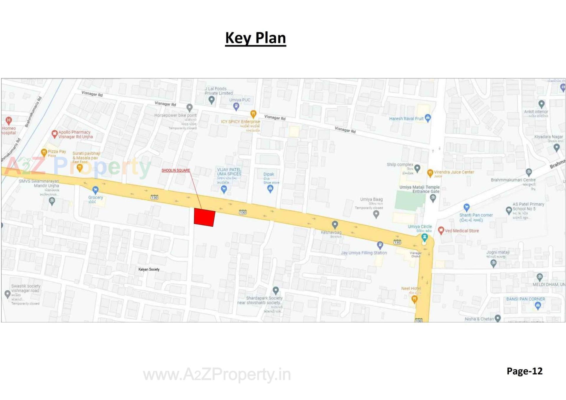  of real estate project Shoolin Square located at Unjha, Mehsana, Gujarat