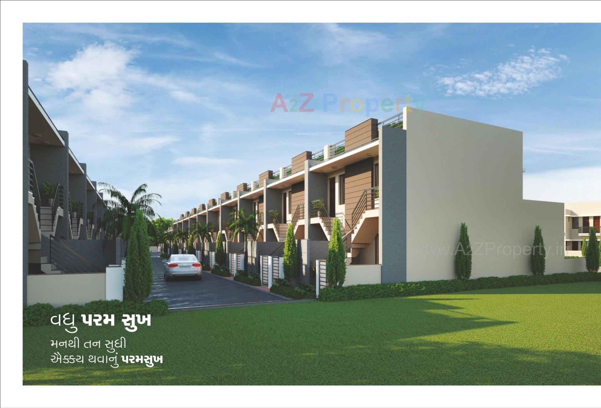 3D Elevation of real estate project Shree Awas located at Kadi, Mehsana, Gujarat