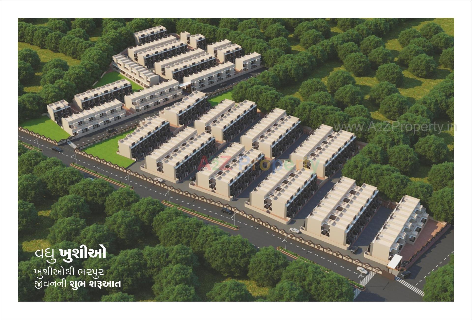 3D Elevation of real estate project Shree Awas located at Kadi, Mehsana, Gujarat