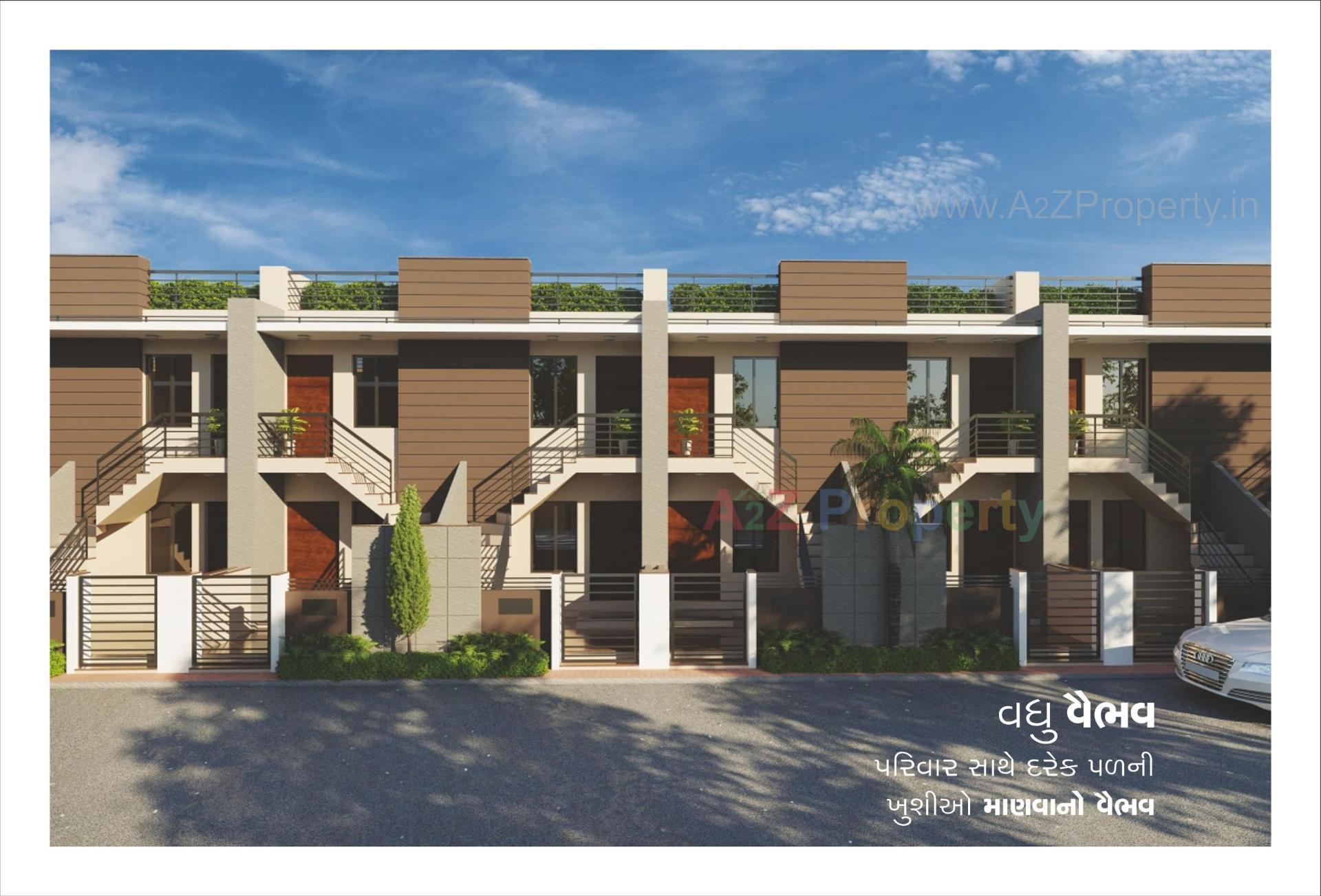 3D Elevation of real estate project Shree Awas located at Kadi, Mehsana, Gujarat