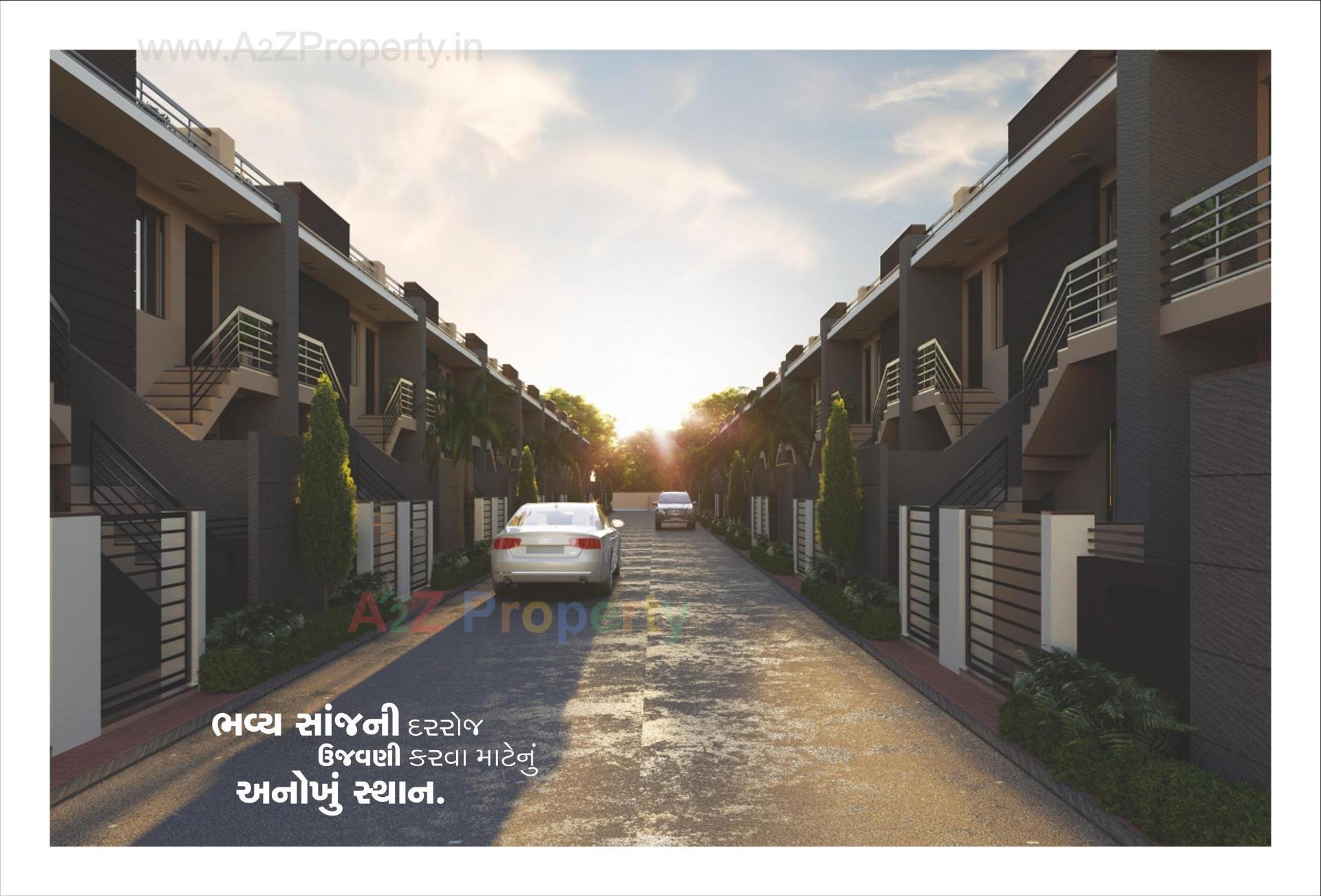 3D Elevation of real estate project Shree Awas located at Kadi, Mehsana, Gujarat