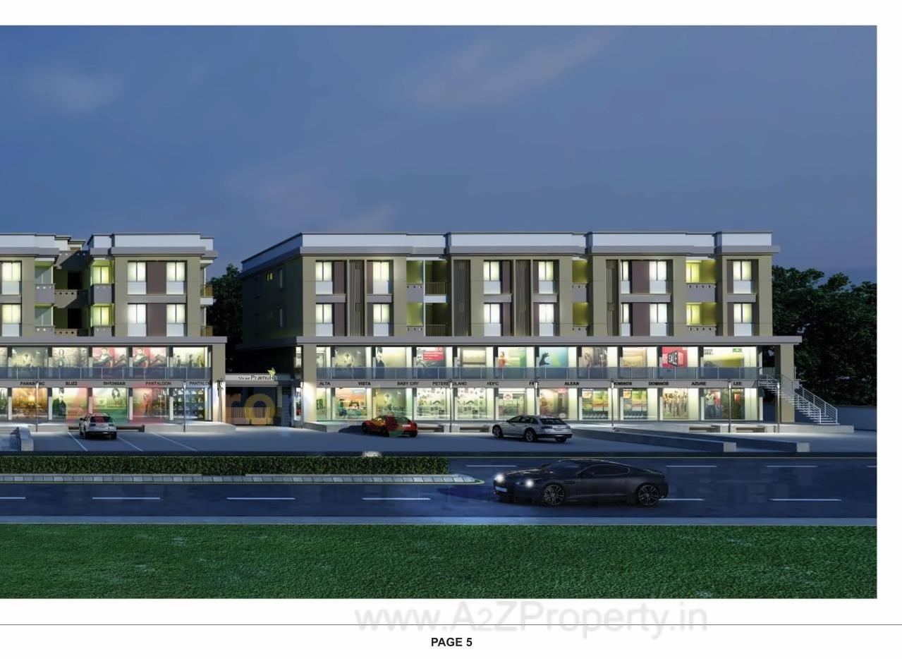3D Elevation of real estate project Shree Pramukh Apartments located at Visnagar, Mehsana, Gujarat