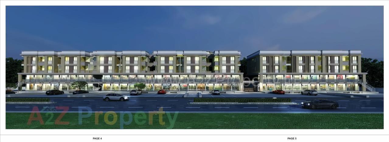 3D Elevation of real estate project Shree Pramukh Apartments located at Visnagar, Mehsana, Gujarat