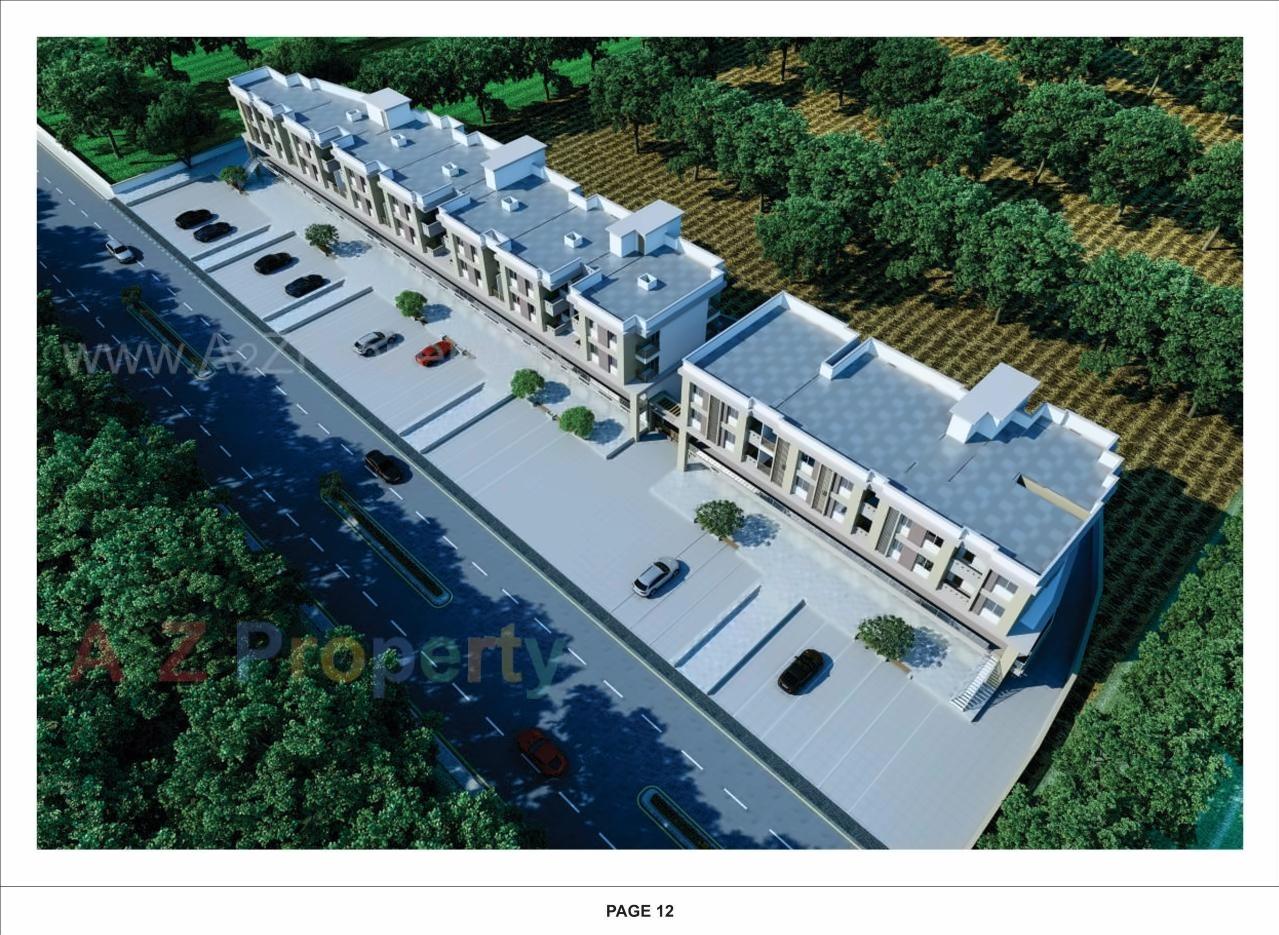 3D Elevation of real estate project Shree Pramukh Apartments located at Visnagar, Mehsana, Gujarat