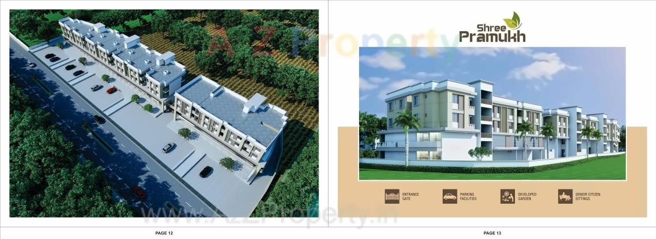 3D Elevation of real estate project Shree Pramukh Apartments located at Visnagar, Mehsana, Gujarat