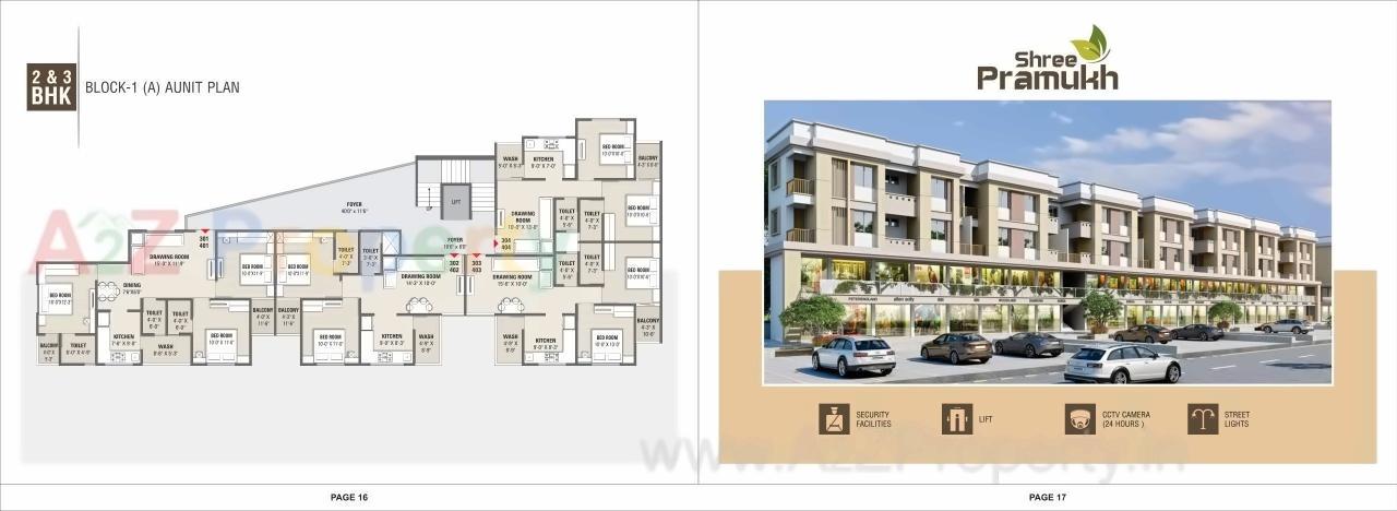 Layout of real estate project Shree Pramukh Apartments located at Visnagar, Mehsana, Gujarat