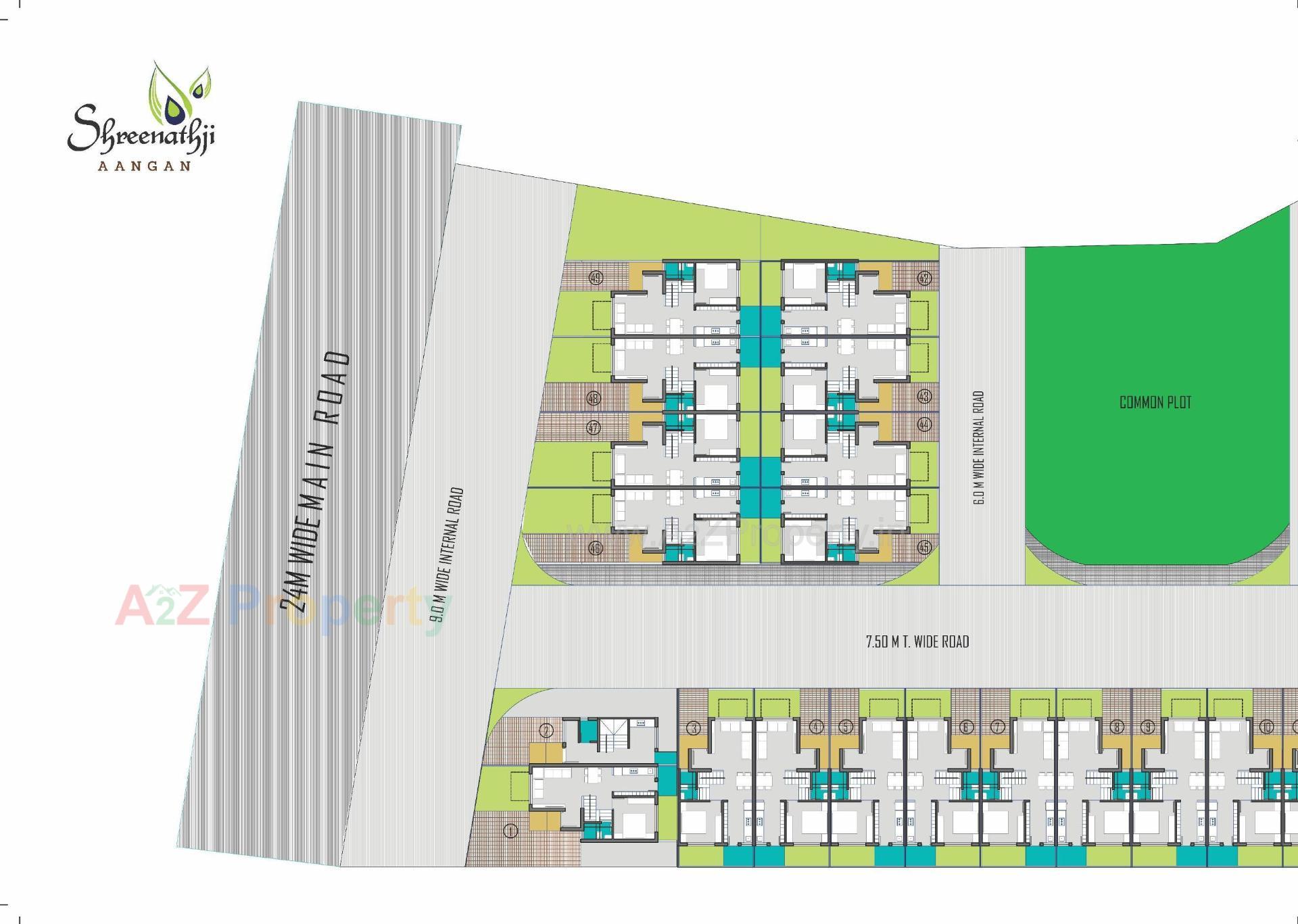 Layout of real estate project Shreenathji Aangan located at Unjha, Mehsana, Gujarat