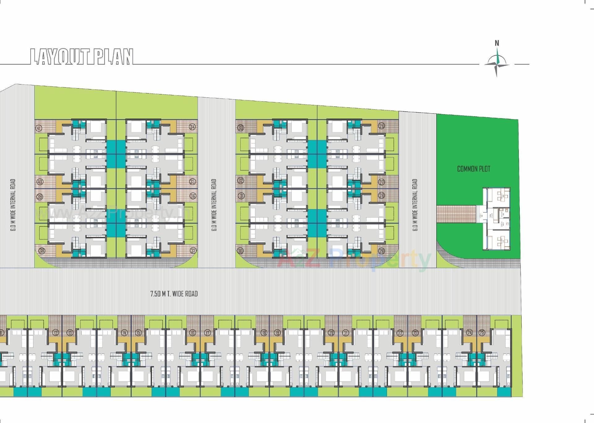 Layout of real estate project Shreenathji Aangan located at Unjha, Mehsana, Gujarat