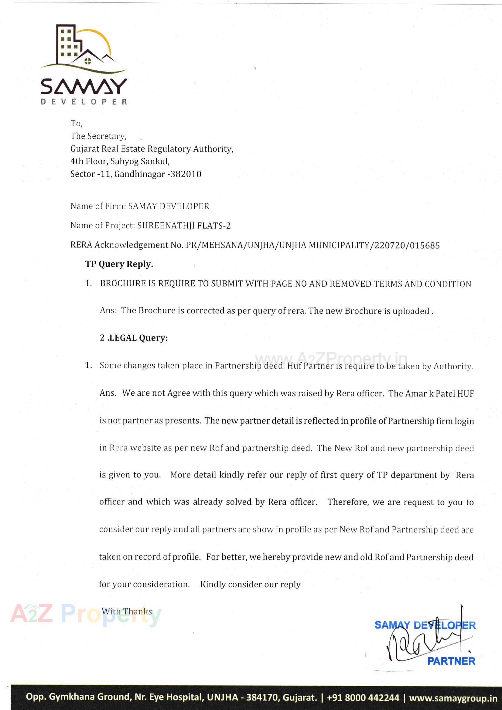  of real estate project Shreenathji Flats located at Unjha, Mehsana, Gujarat