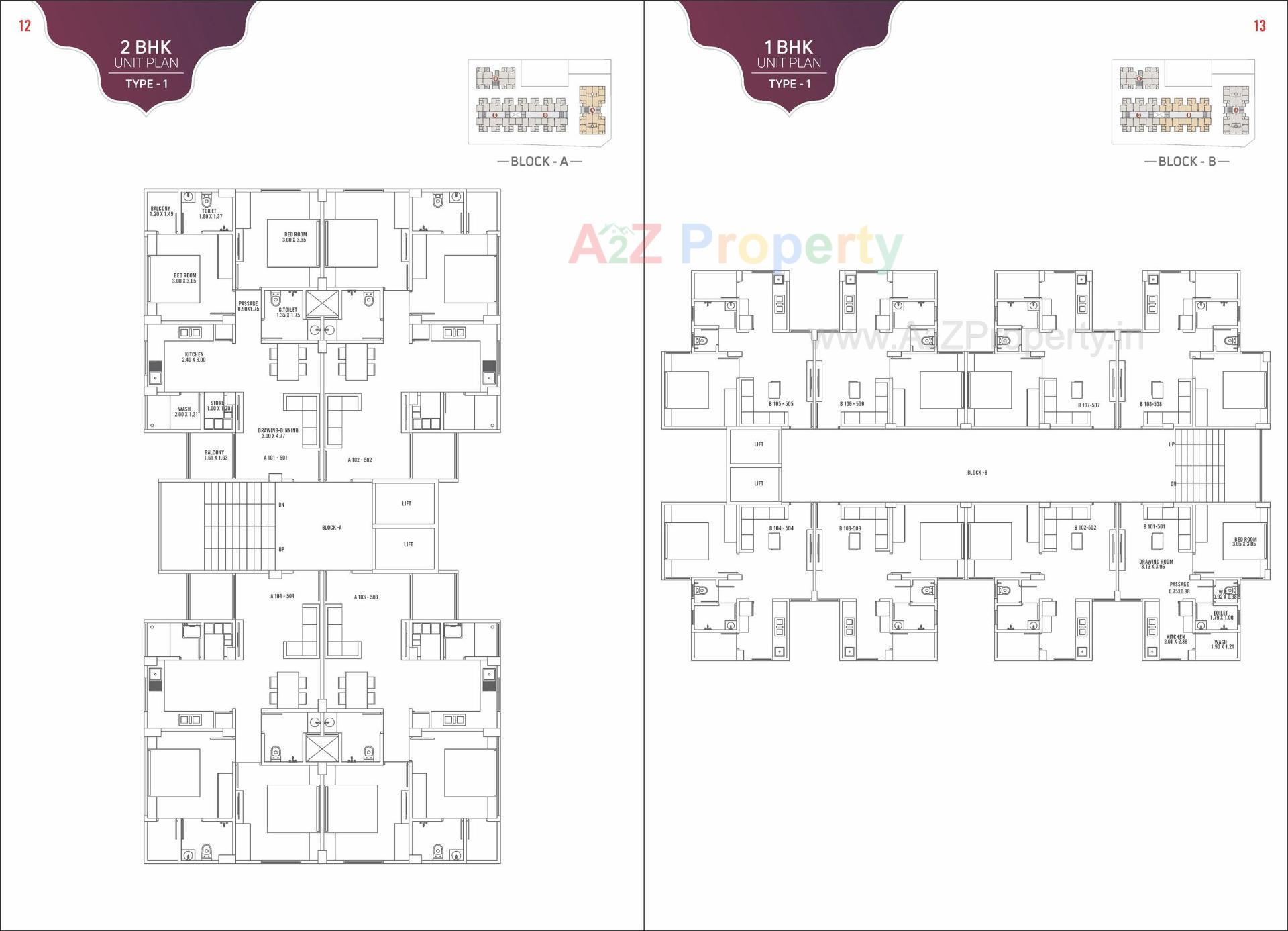 Layout of real estate project Shreenathji Flats located at Unjha, Mehsana, Gujarat