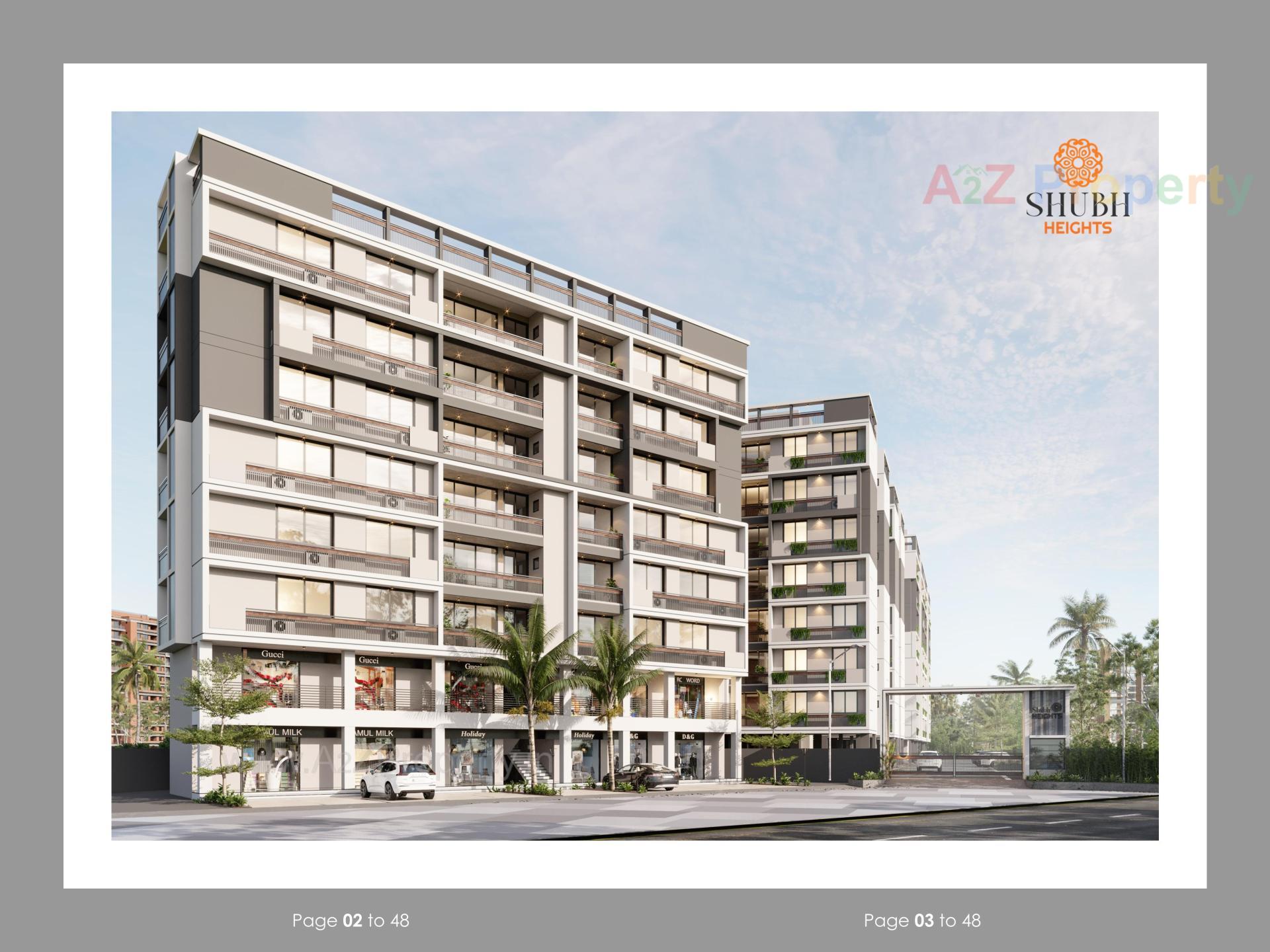 3D Elevation of real estate project Shubh Heights located at Mehsana, Mehsana, Gujarat