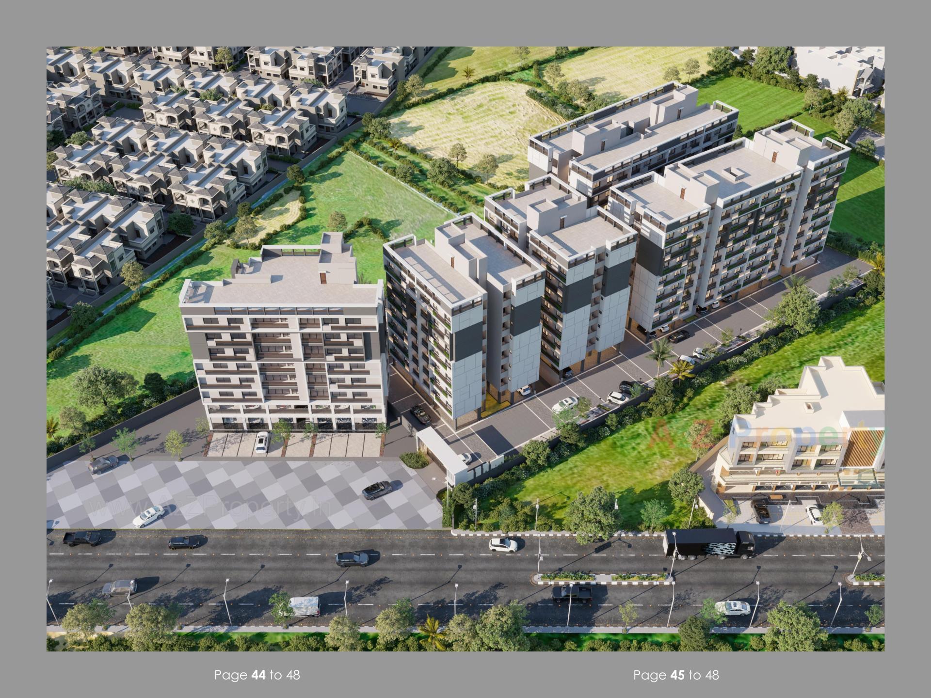 3D Elevation of real estate project Shubh Heights located at Mehsana, Mehsana, Gujarat
