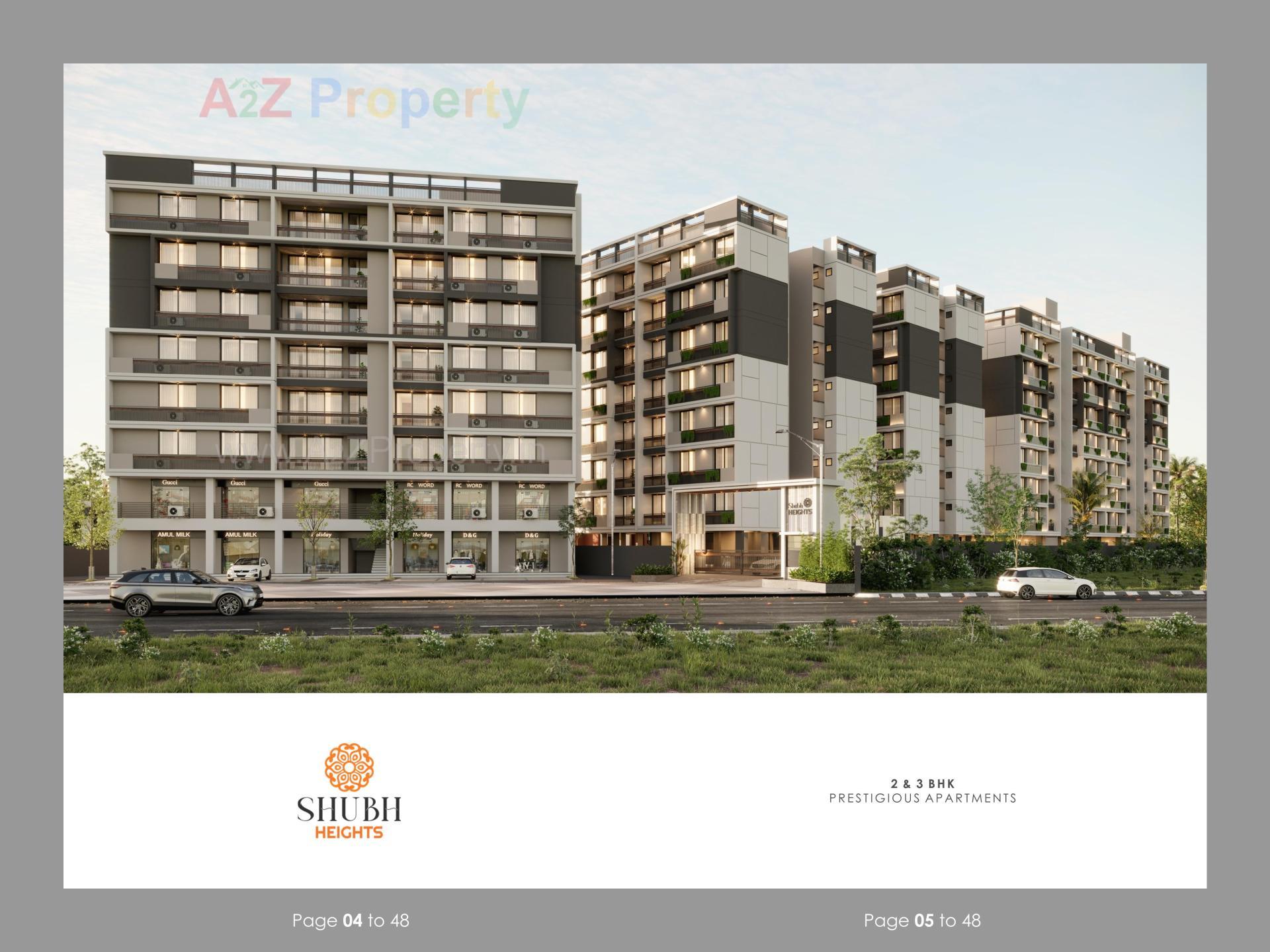 3D Elevation of real estate project Shubh Heights located at Mehsana, Mehsana, Gujarat