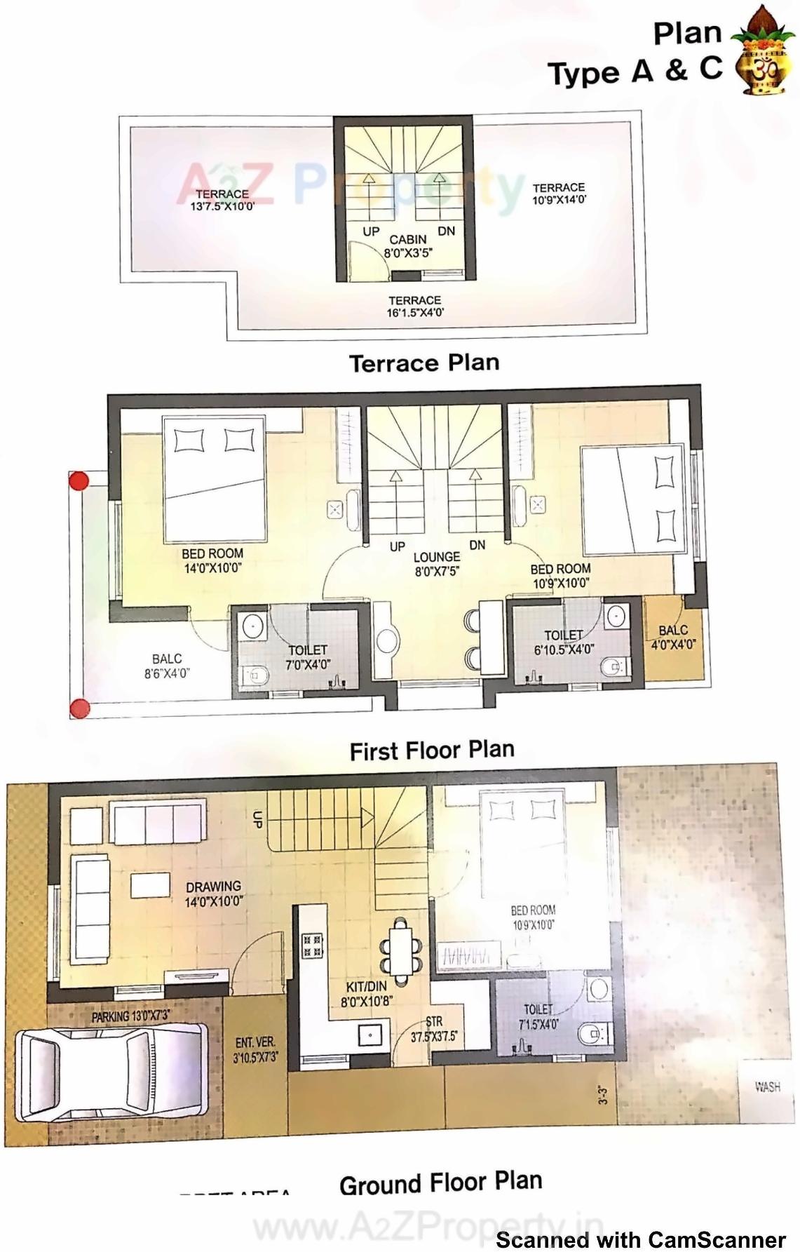 Layout of real estate project Shubham Bunglows located at Kadi, Mehsana, Gujarat
