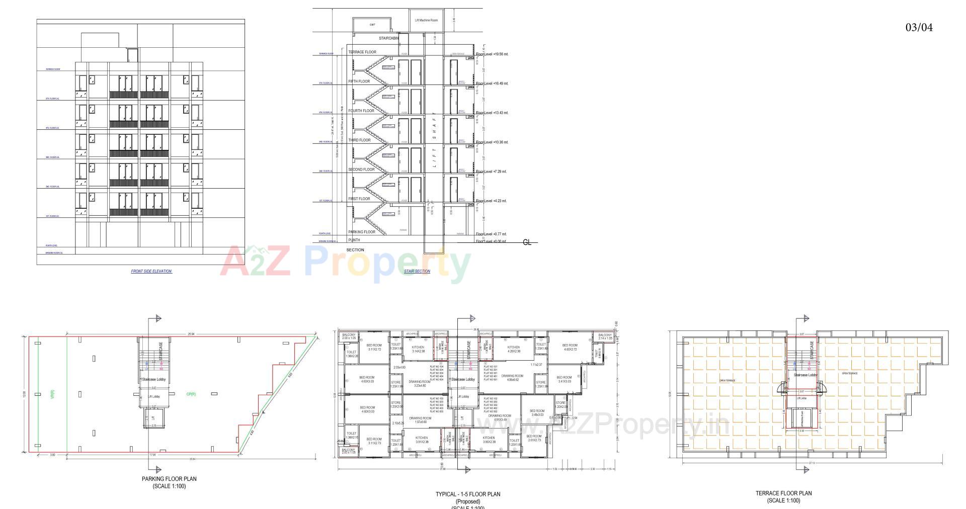 Layout of real estate project Shyam Flora located at Kadi, Mehsana, Gujarat