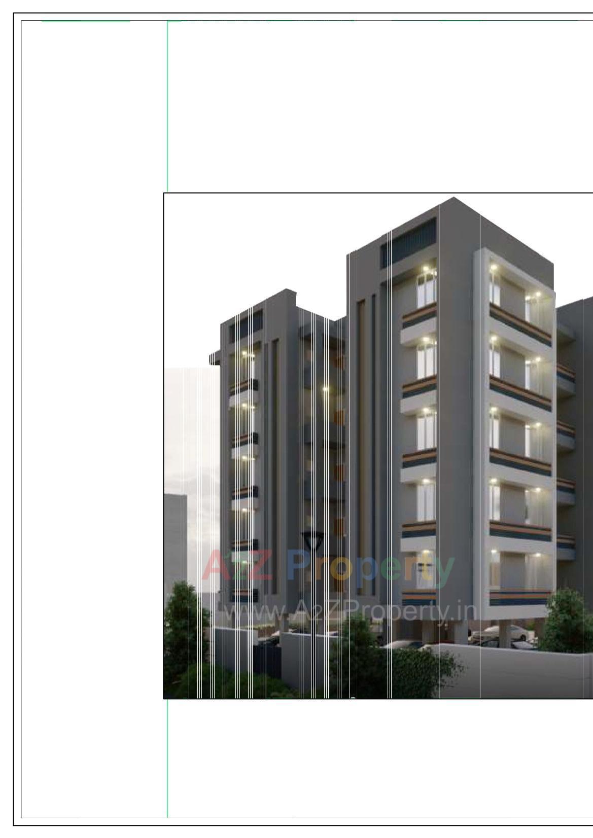 3D Elevation of real estate project Shyam Lotus located at Kadi, Mehsana, Gujarat