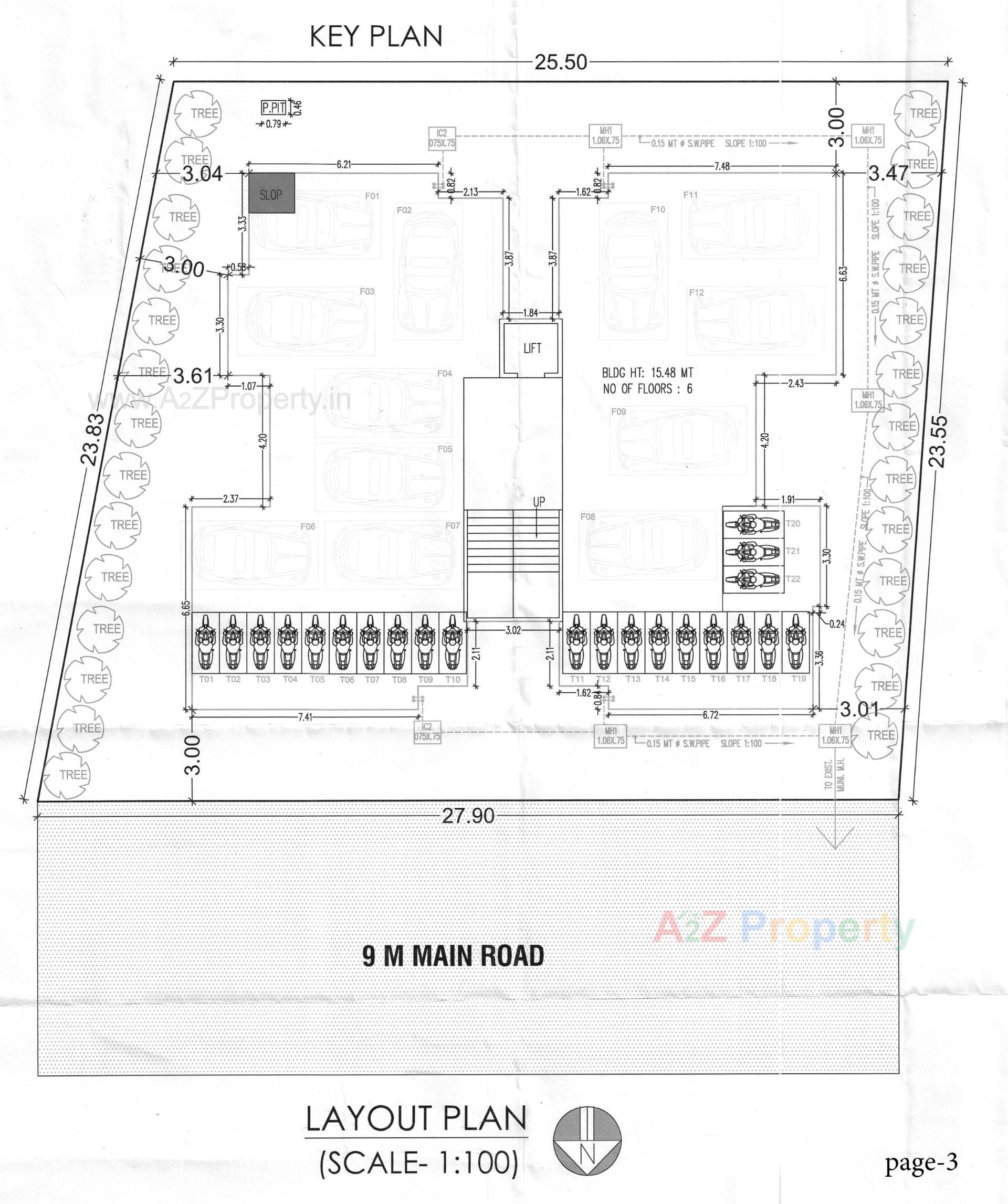 Layout of real estate project Shyam Lotus located at Kadi, Mehsana, Gujarat