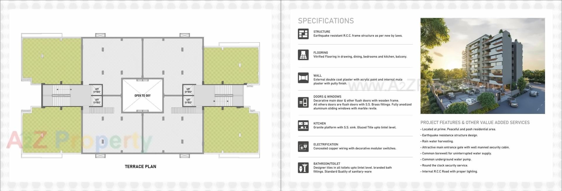 Layout of real estate project Sky Light located at Kadi, Mehsana, Gujarat
