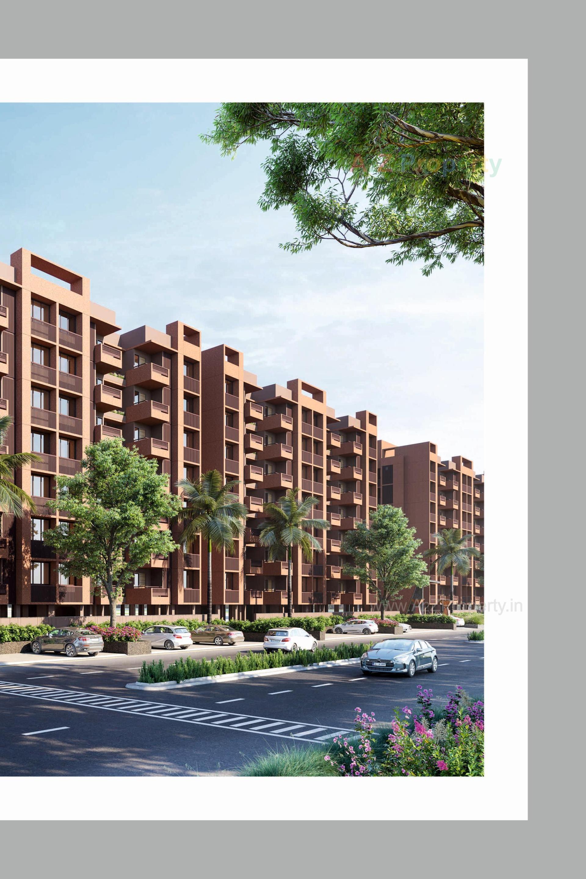 3D Elevation of real estate project Someshwar Garden City located at Nagalpur, Mehsana, Gujarat