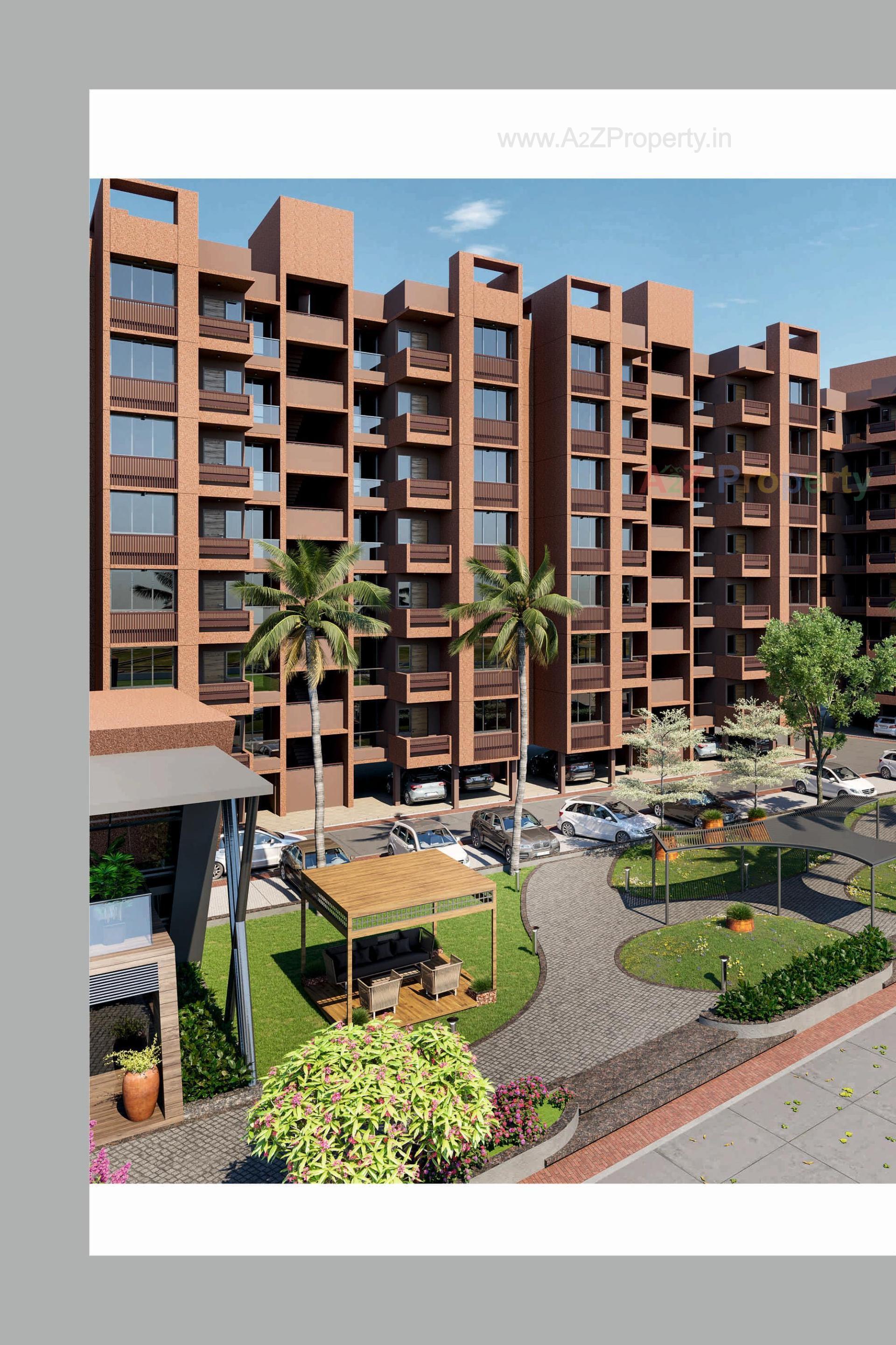 3D Elevation of real estate project Someshwar Garden City located at Nagalpur, Mehsana, Gujarat