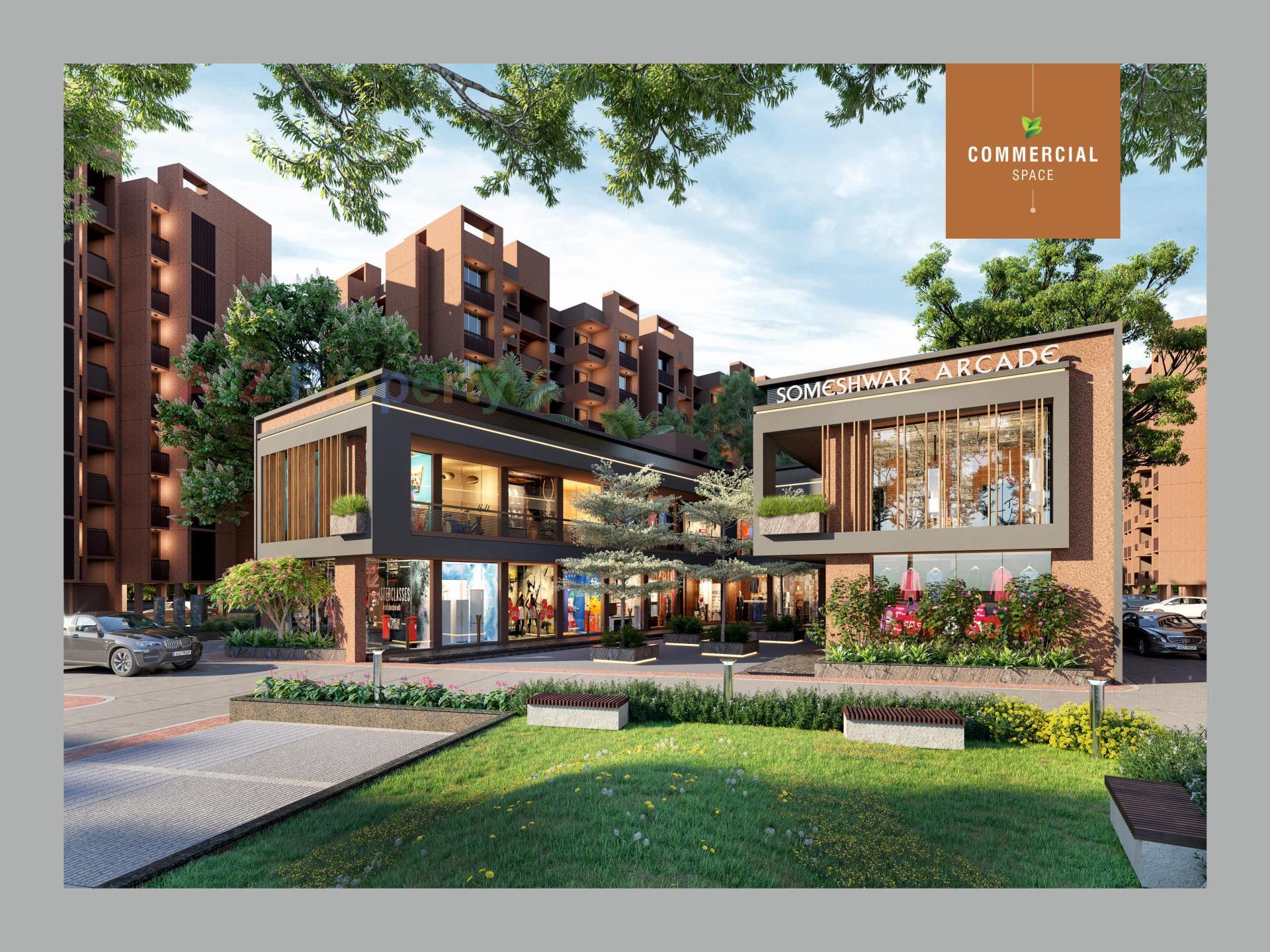 3D Elevation of real estate project Someshwar Garden City located at Nagalpur, Mehsana, Gujarat