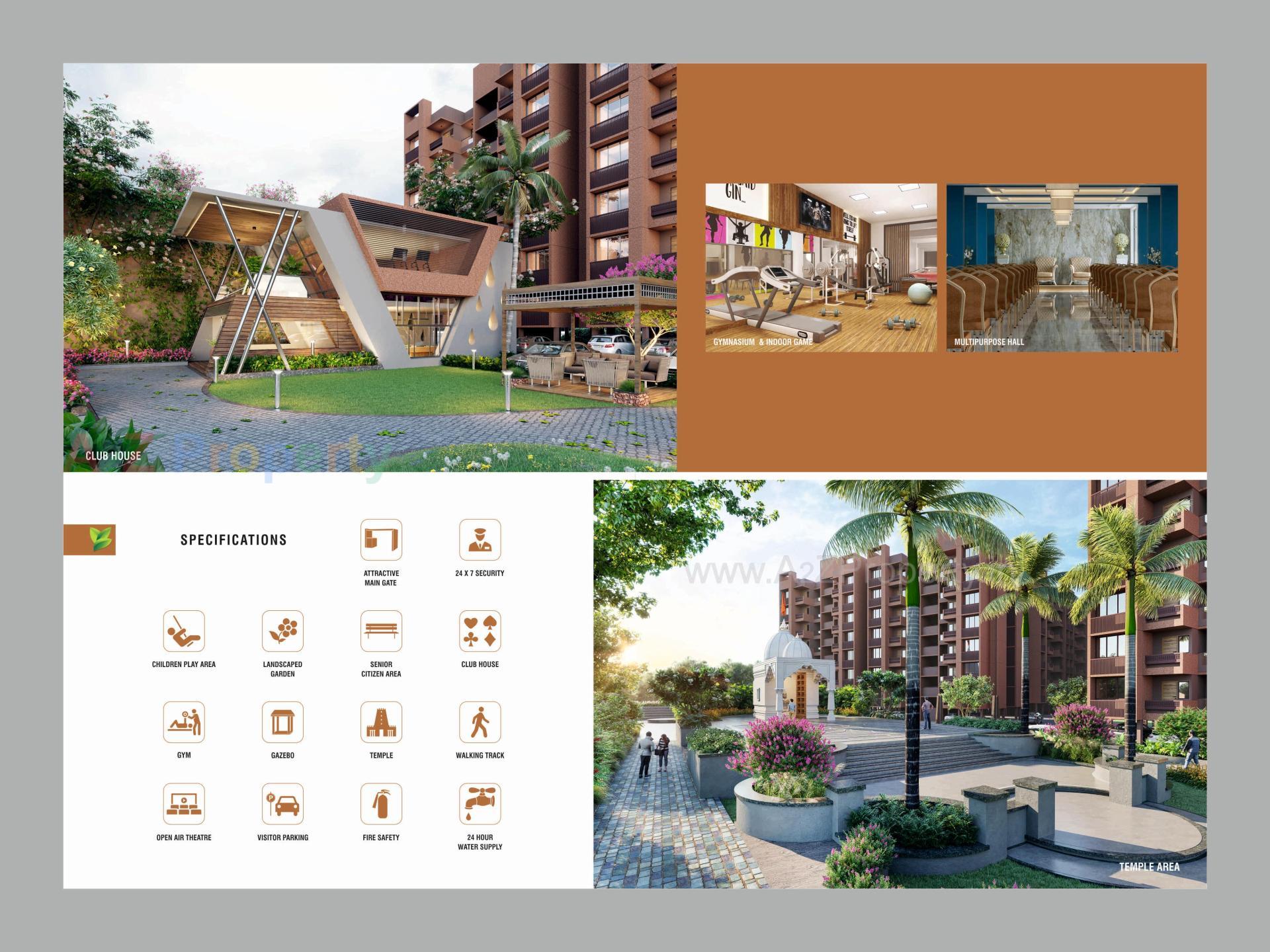 3D Elevation of real estate project Someshwar Garden City located at Nagalpur, Mehsana, Gujarat